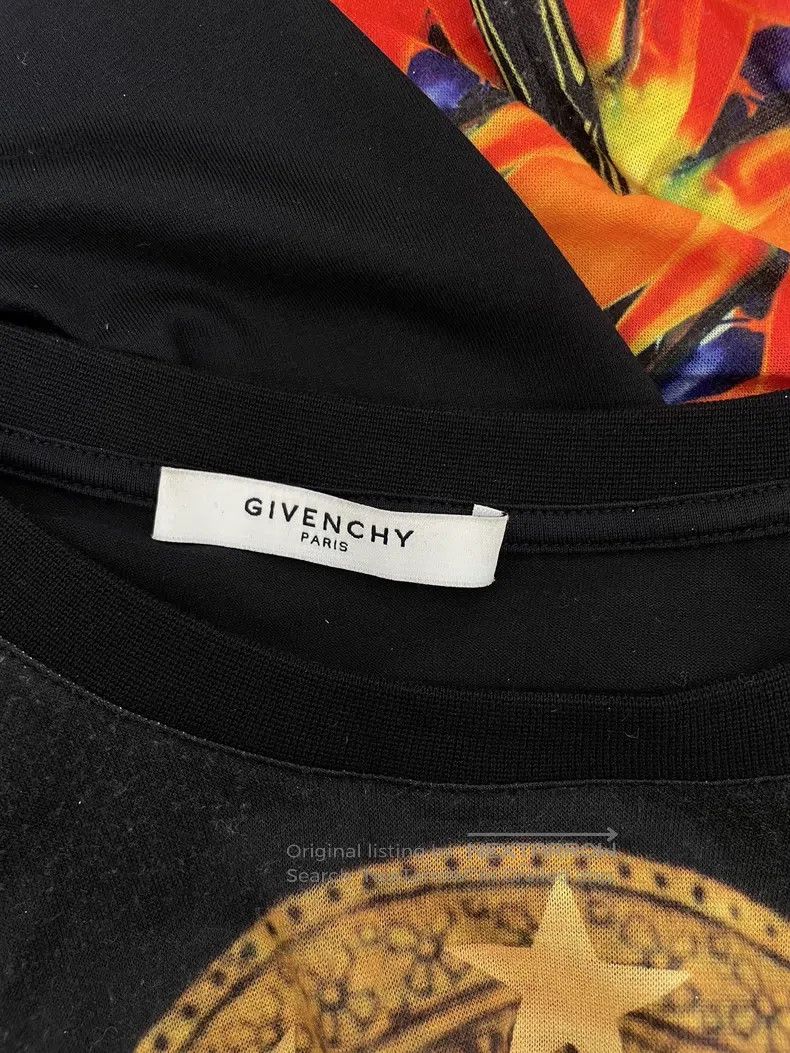 Givenchy Givenchy Madonna Flower Patchwork Short Sleeve - Black Bas Size US S / EU 44-46 / 1 - 3 Thumbnail