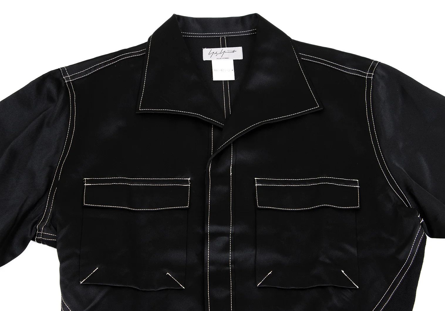 Yohji Yamamoto Yohji Yamamoto Multi-Material Glossy Pocket Jacket Size US M / EU 48-50 / 2 - 2 Thumbnail