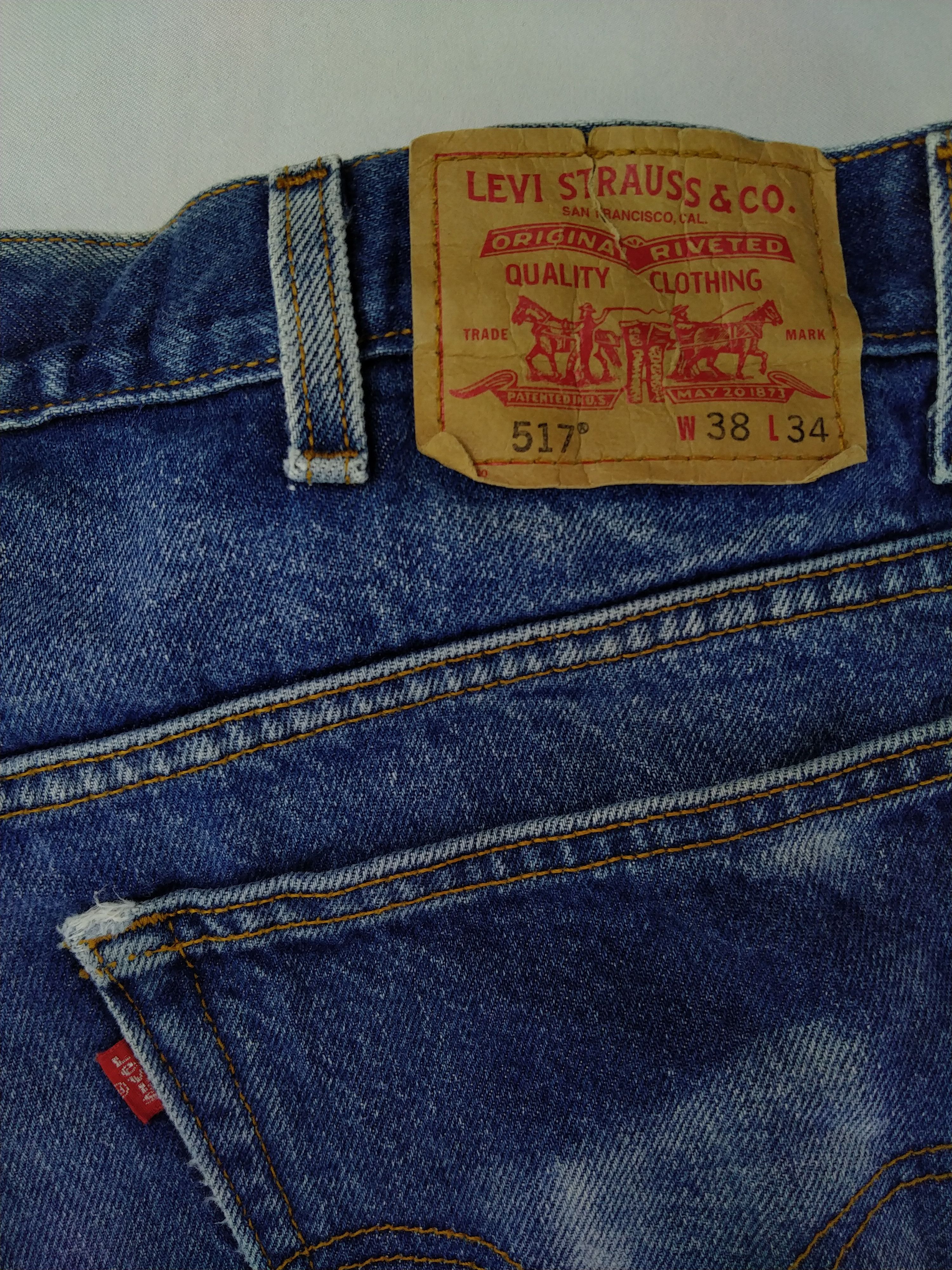 Japanese Brand Boot Cut Vintage Levi's 517 Flare 37x34.5 Denim -JN1035 Size US 37 - 9 Thumbnail