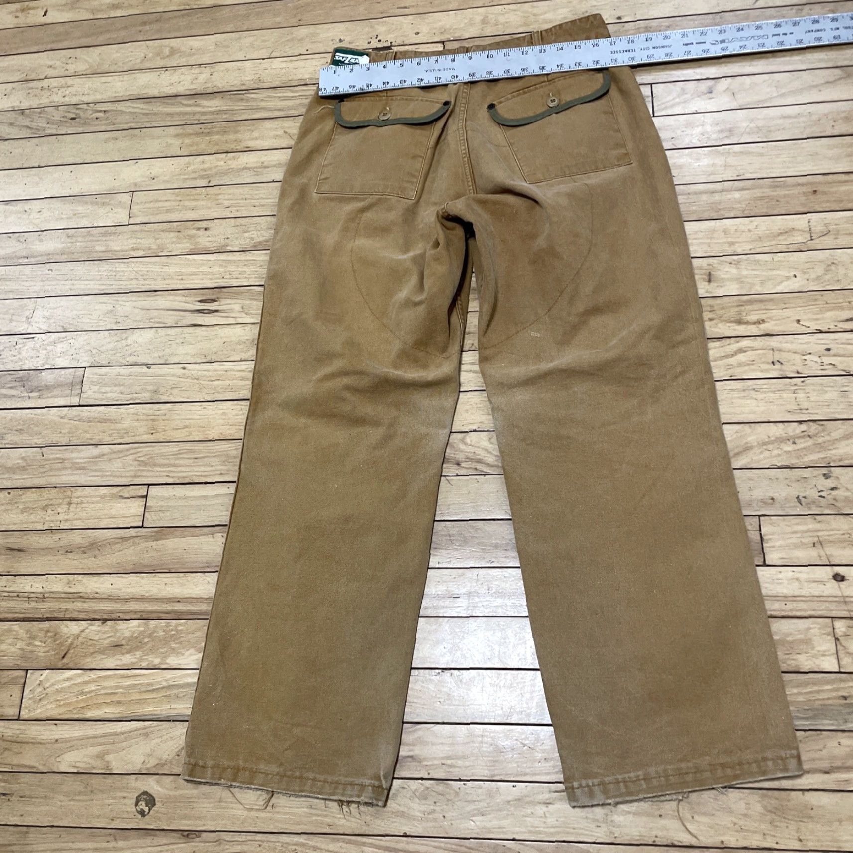 SafTbak VINTAGE SAFTBAK Hunting Pants Mens 34x29 Brown USA Made Canvas Distressed Lined Straight Front Pocket Zipper Button Size US 34 / EU 50 - 7 Thumbnail