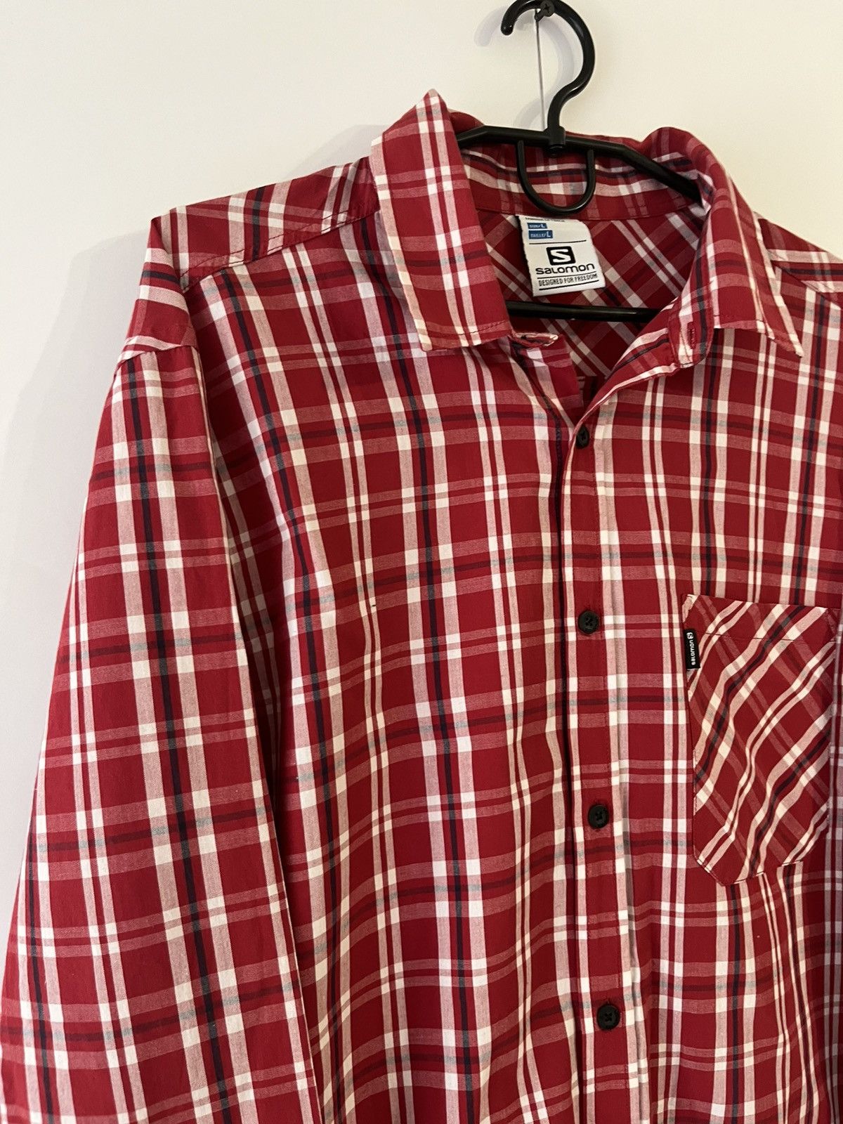 Salomon Salomon Plaid Gorpcore Outdoor Cotton Button Up Shirt Size US L / EU 52-54 / 3 - 2 Thumbnail