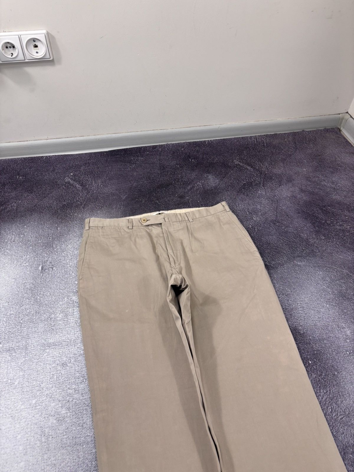 Ermenegildo Zegna Ermenegildo Zegna Men’s Beige Chino Pants Trousers Size US 36 / EU 52 - 4 Thumbnail