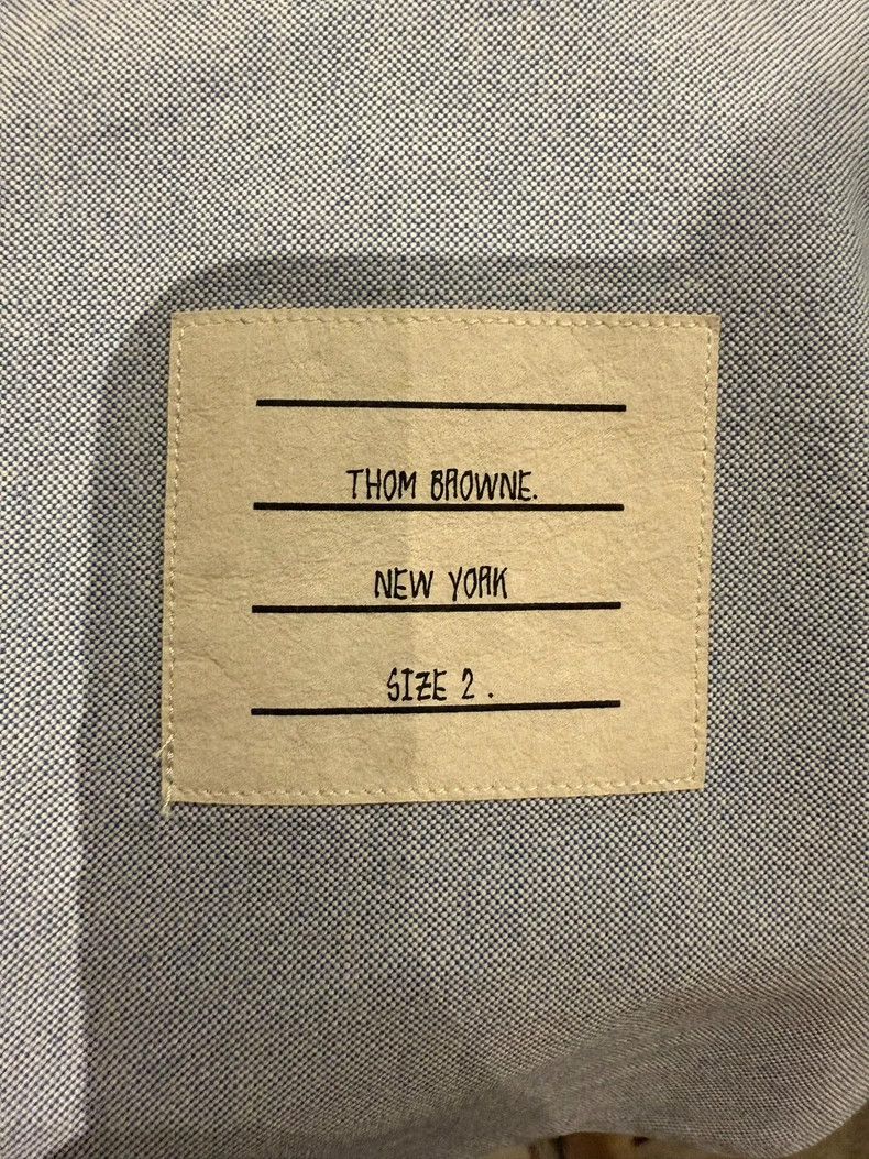 Thom Browne Thom Browne size2 Three-color collar shirt in blue Size US M / EU 48-50 / 2 - 4 Thumbnail