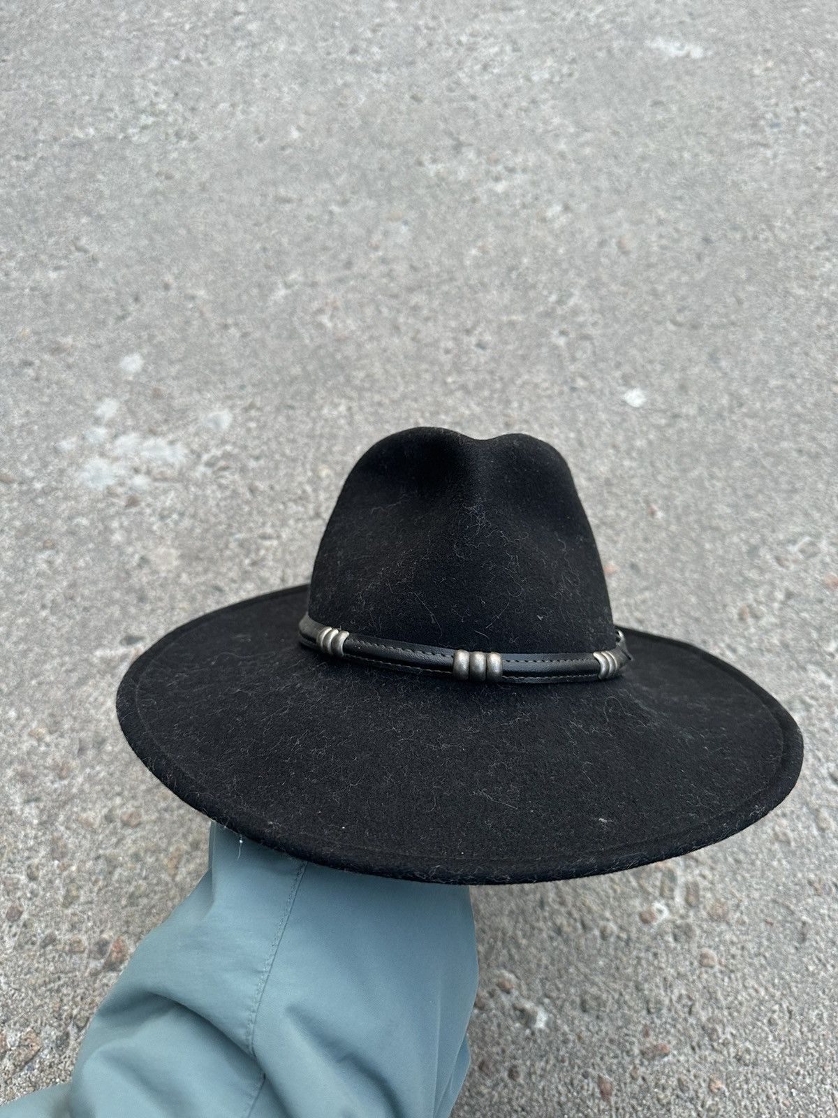 Stetson Stetson Black Buffalo Felt Cowboy Western Hat Size ONE SIZE - 5 Thumbnail