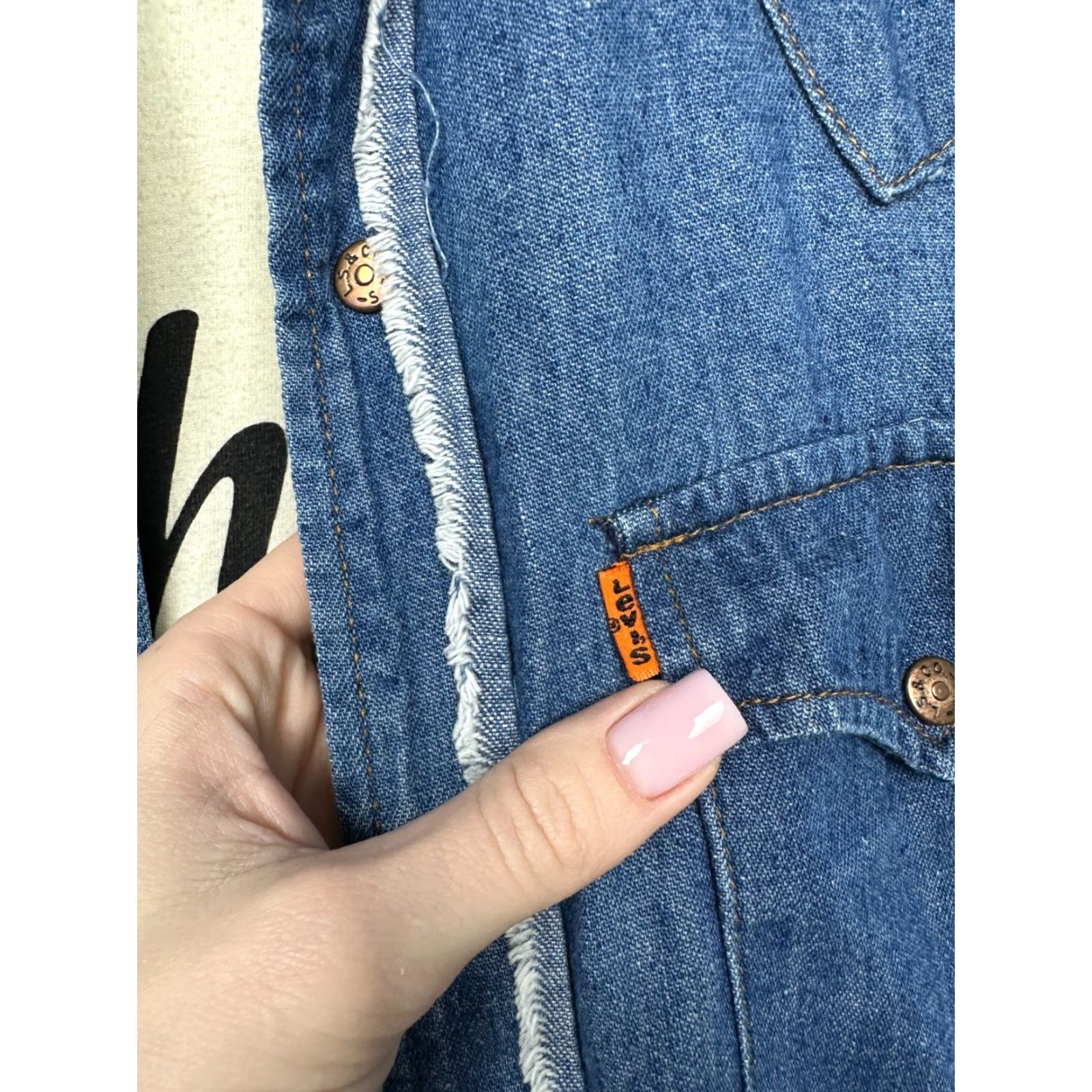 Levi's Levi's 90s Vintage Mens Denim Shirt Orange Tab Size S Shirt Mens Denim Blue 90s Size US S / EU 44-46 / 1 - 3 Thumbnail