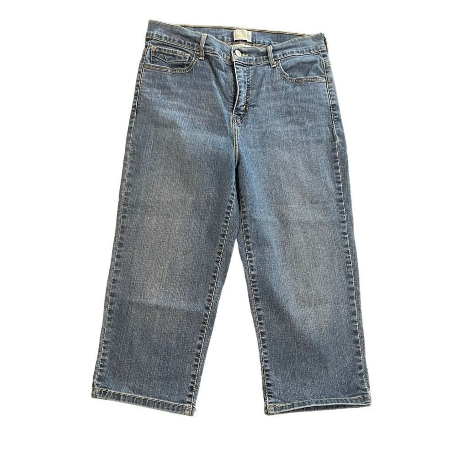 Levi's Levi’s Perfectly Shaping 512 Cropped Jeans Womens Size 14 Size 36" / US 14 / IT 50 - 2 Thumbnail