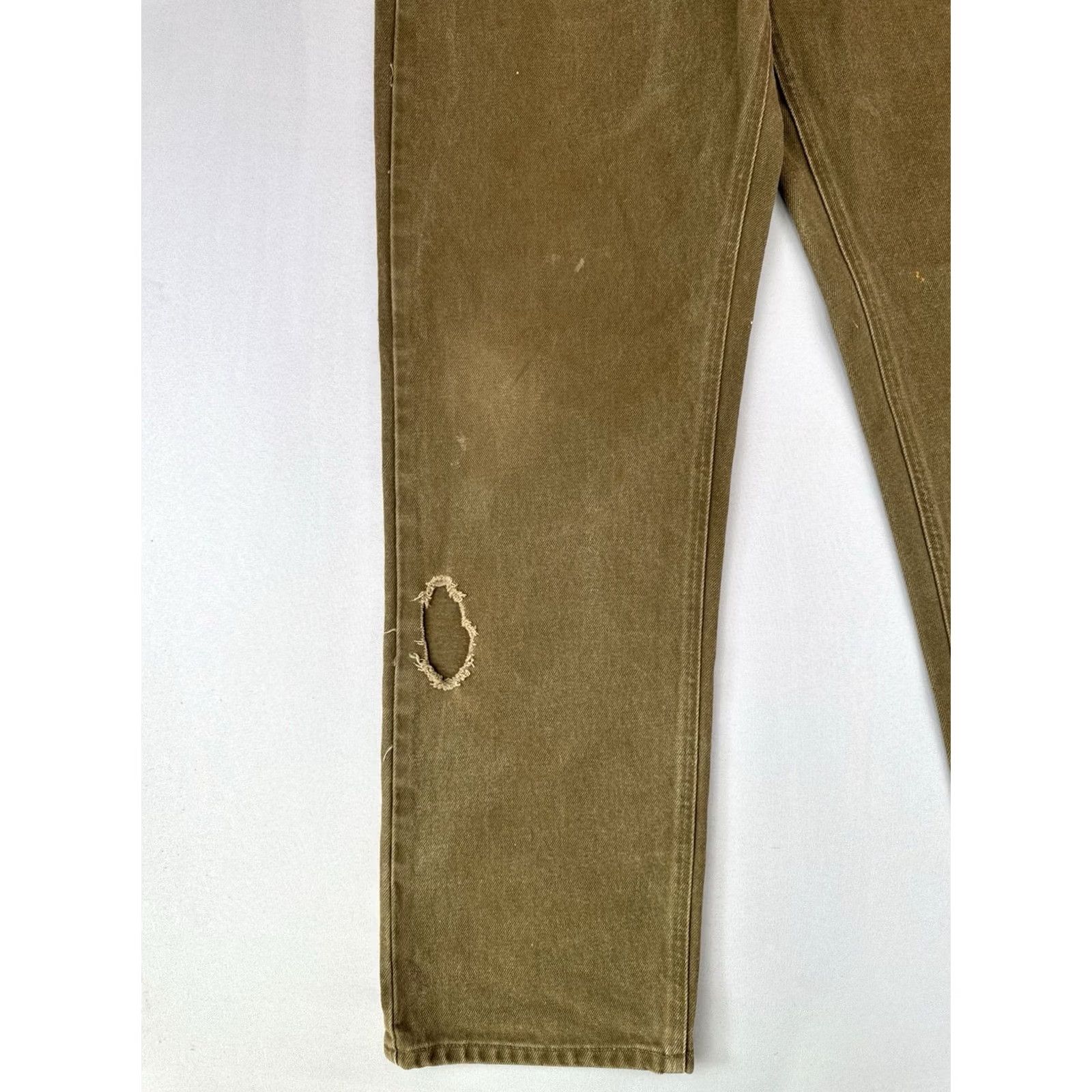 Carhartt VINTAGE Carhartt B161 BRK Canvas Work Pants Olive Brown 38x36 Jeans Workwear Mens Olive Brown Cotton Denim 36in Inseam Distressed 90s? (adjusted) Size US 36 / EU 52 - 7 Thumbnail