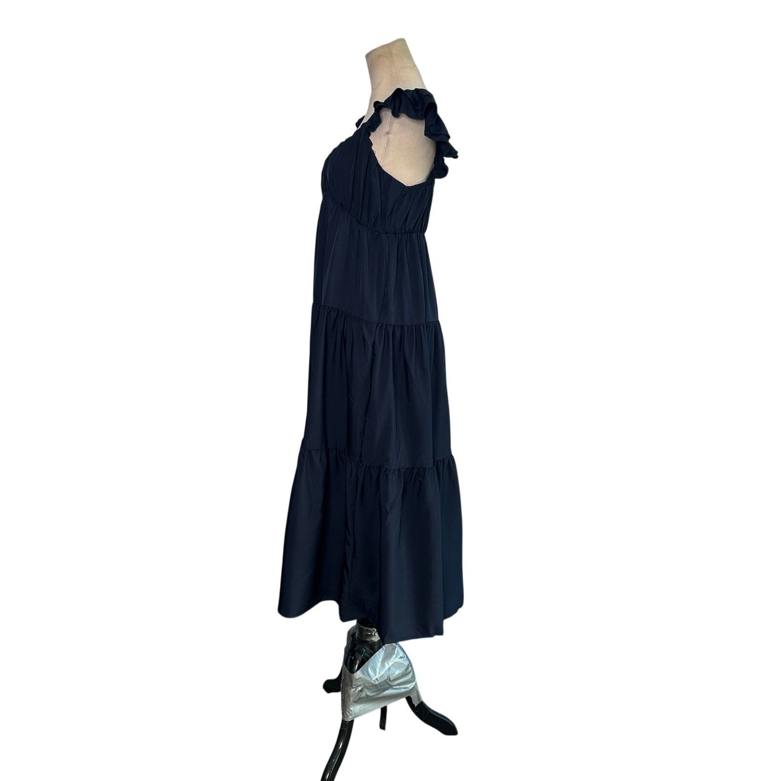 Shein Shein navy blue tiered midi dress size medium Size M / US 6-8 / IT 42-44 - 19 Thumbnail