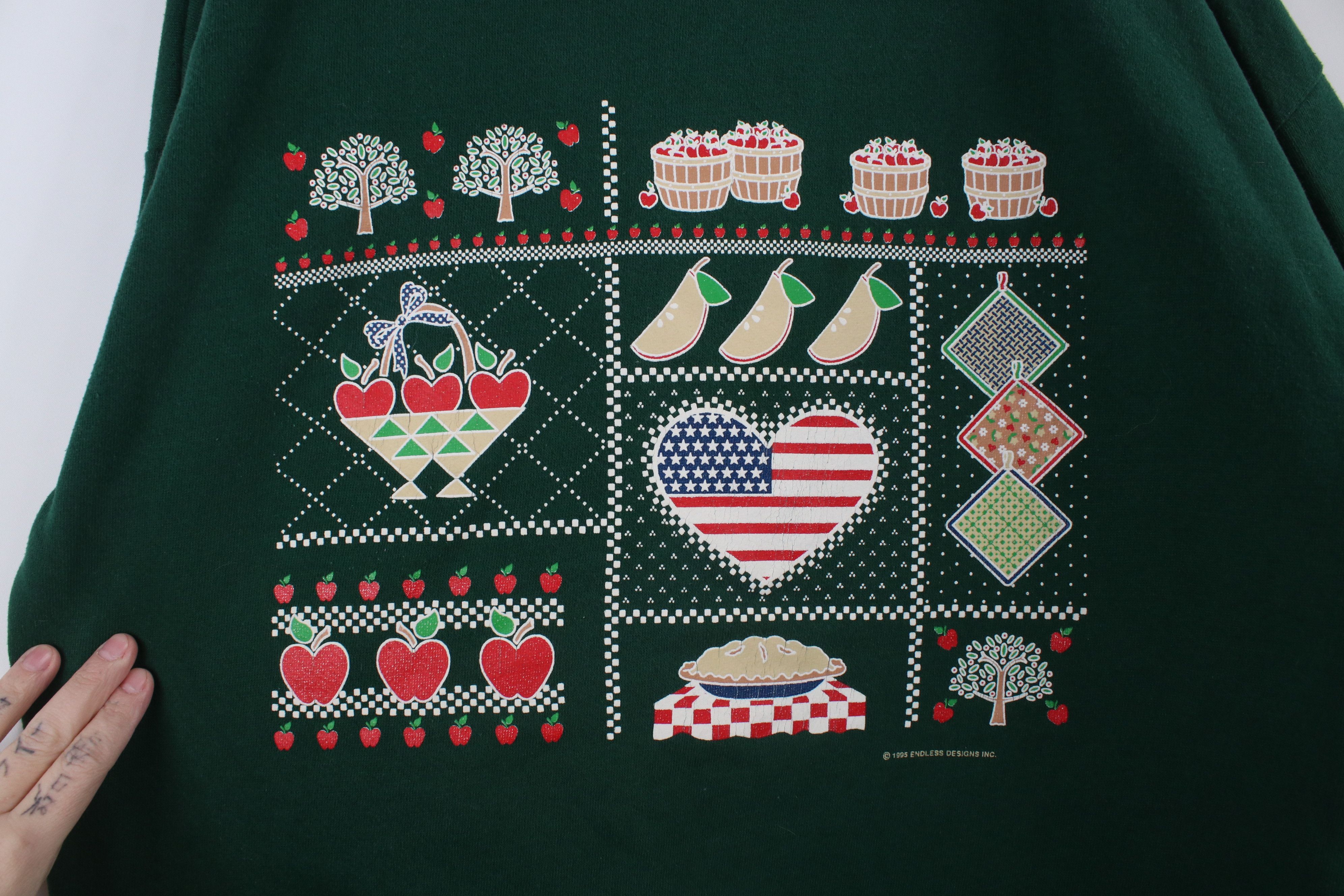 Vintage Vintage 90s Country Farmhouse Pie Heart Sweatshirt USA Size XL / US 12-14 / IT 48-50 - 4 Thumbnail
