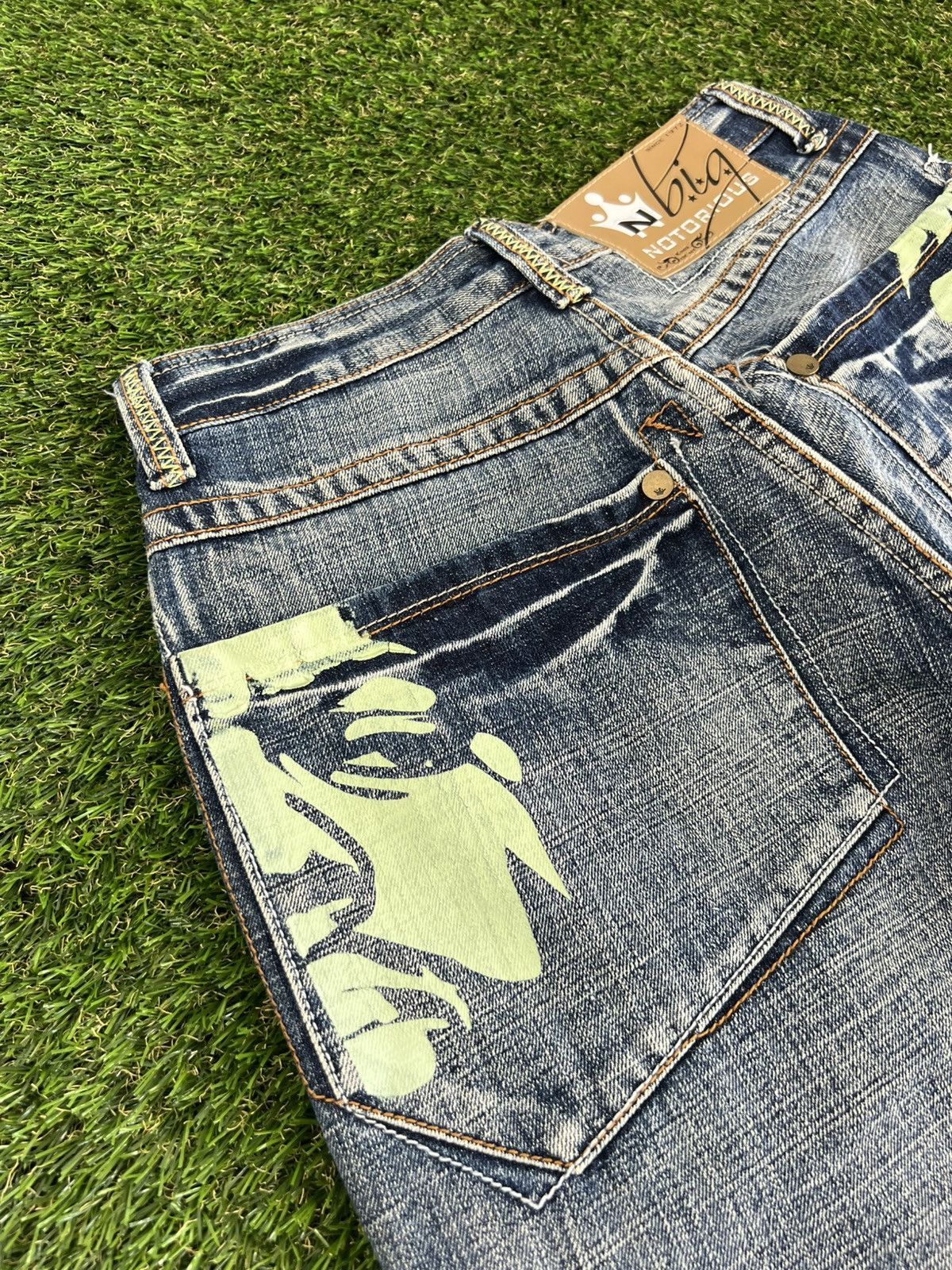 Japanese Brand Crazy Vintage Super Baggy 90’s Notoriuos BIG Jnco Jeans USA Size US 30 / EU 46 - 6 Thumbnail