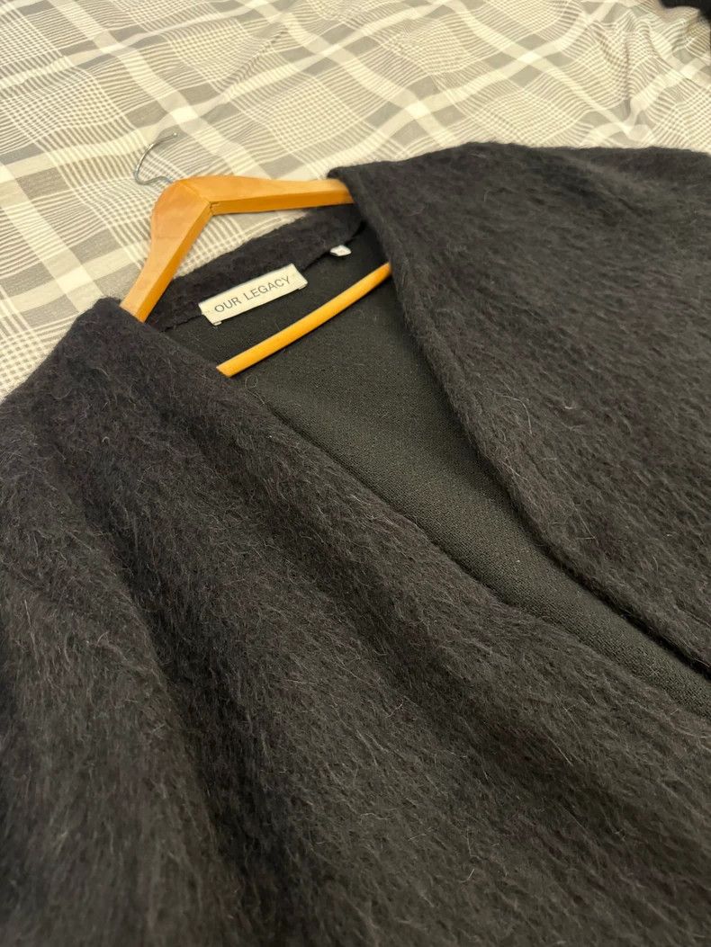 Our Legacy our legacy size 50 Black wool cardigan tweed coat 2502-Nex Size US M / EU 48-50 / 2 - 4 Thumbnail