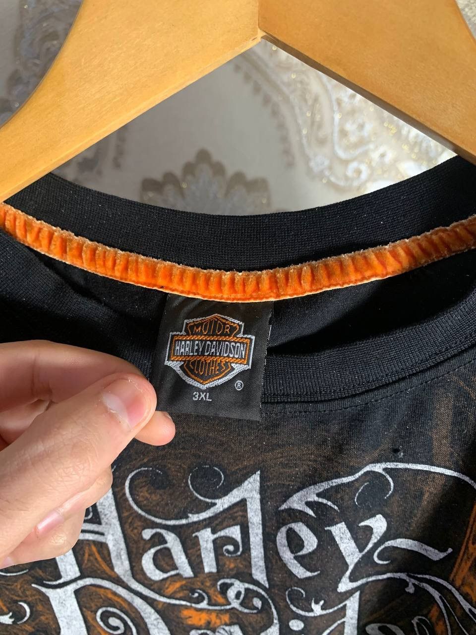 Harley Davidson × Vintage VERY RARE HARLEY DAVIDSON USA DOUBLE EMBLEM MOTOCYCLE 90s Size US XXL / EU 58 / 5 - 5 Thumbnail