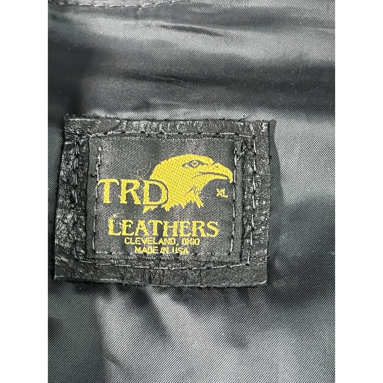 Other TRD Leathers Women's Black Biker Vest Fringe Eagle Inlay Buf Size XL / US 12-14 / IT 48-50 - 2 Thumbnail