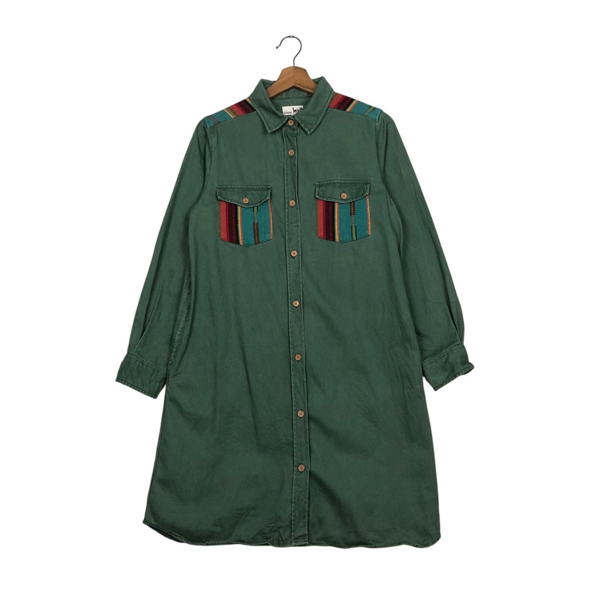 Japanese Brand 📌Vintage Titicaca Shirt Jacket Military Design Rich Green Size US M / EU 48-50 / 2 - 2 Thumbnail