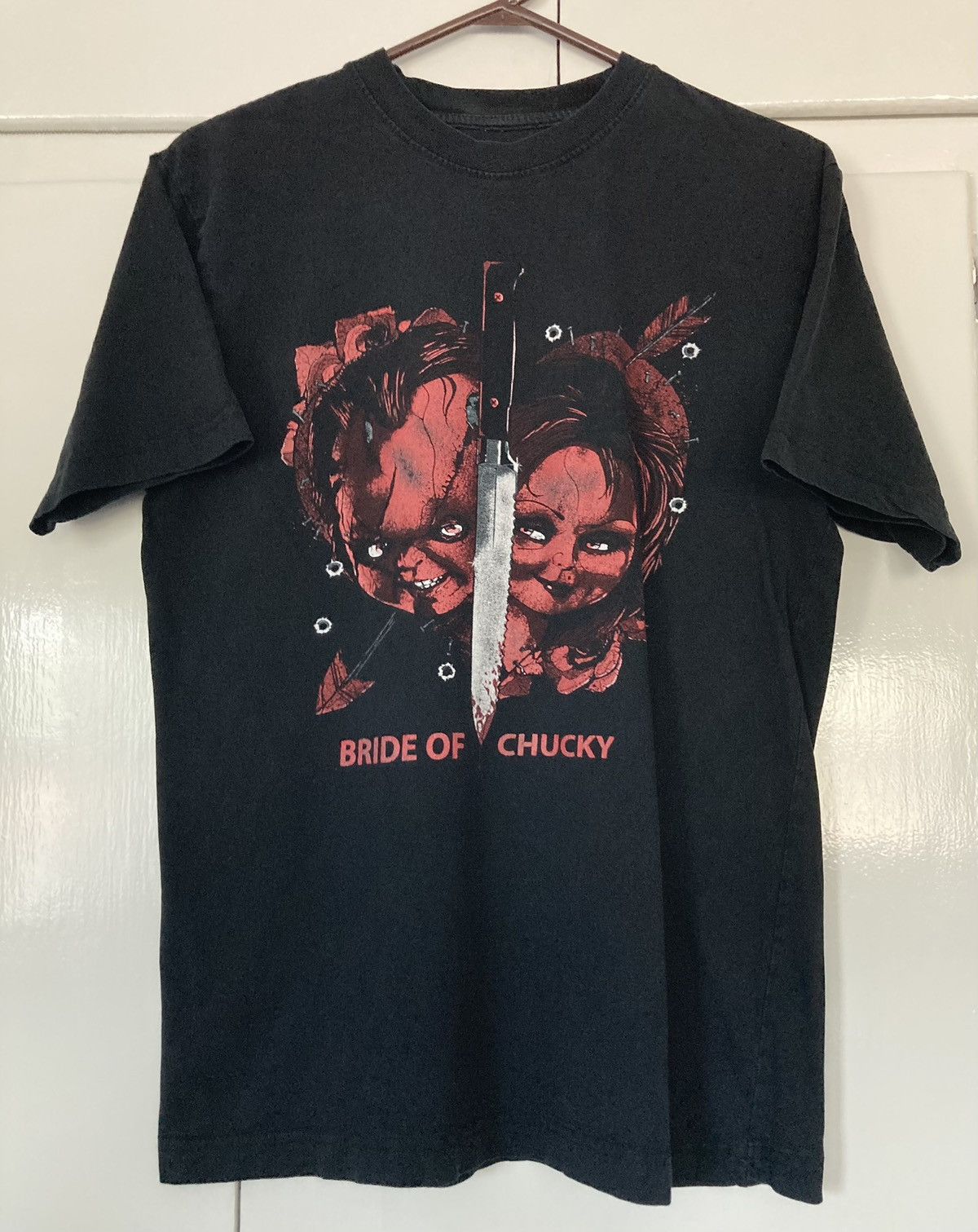 Vintage BRIDE OF CHUCKY SHIRT CHILD'S PLAY HORROR MOVIE VINTAGE Y2K Size US M / EU 48-50 / 2 - 1 Thumbnail