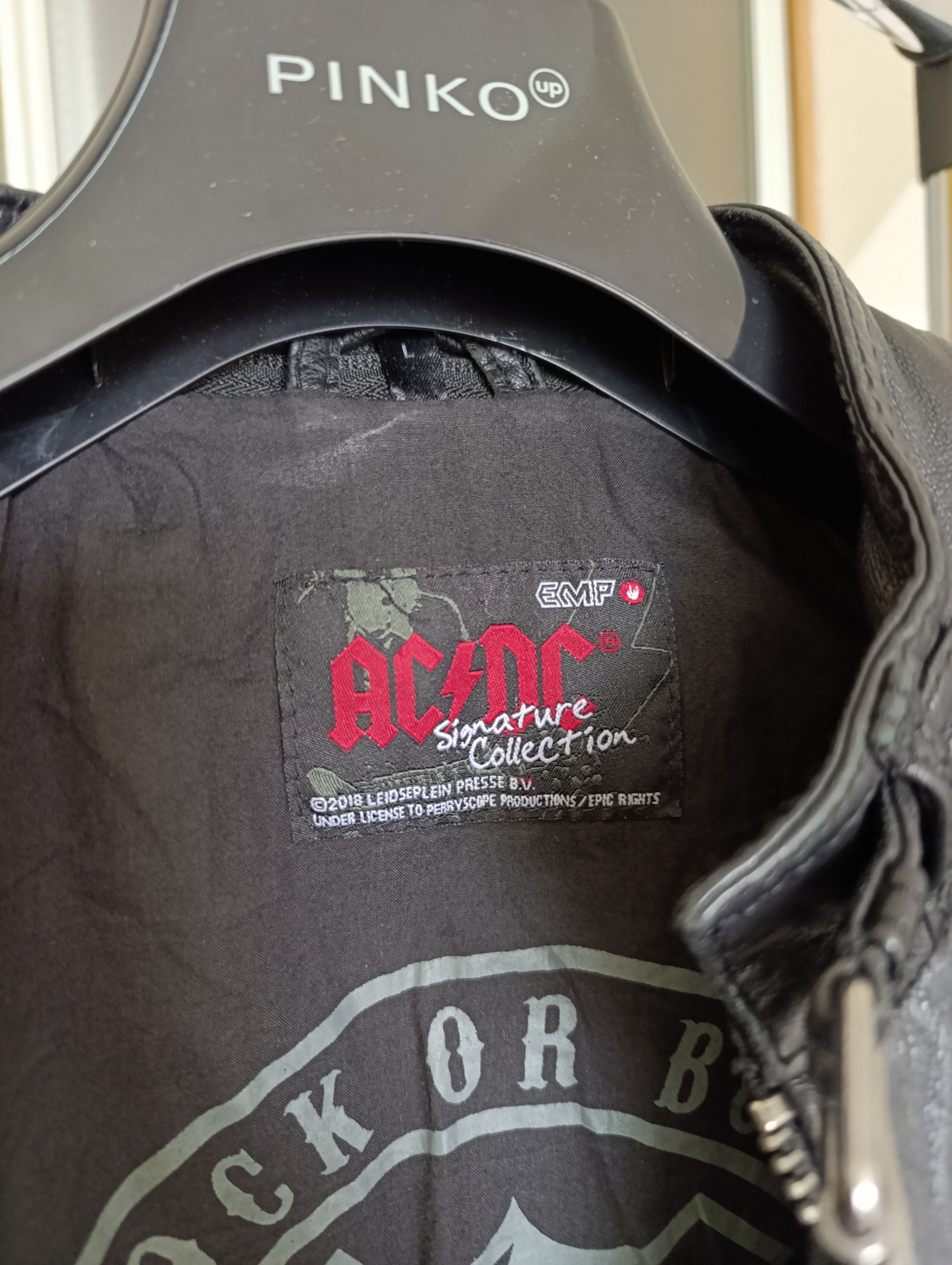 AC/DC EMP SIGNATURE COLLECTION WOMENS LEATHER BIKER JACKET AC/DC Size L / US 10 / IT 46 - 19 Thumbnail