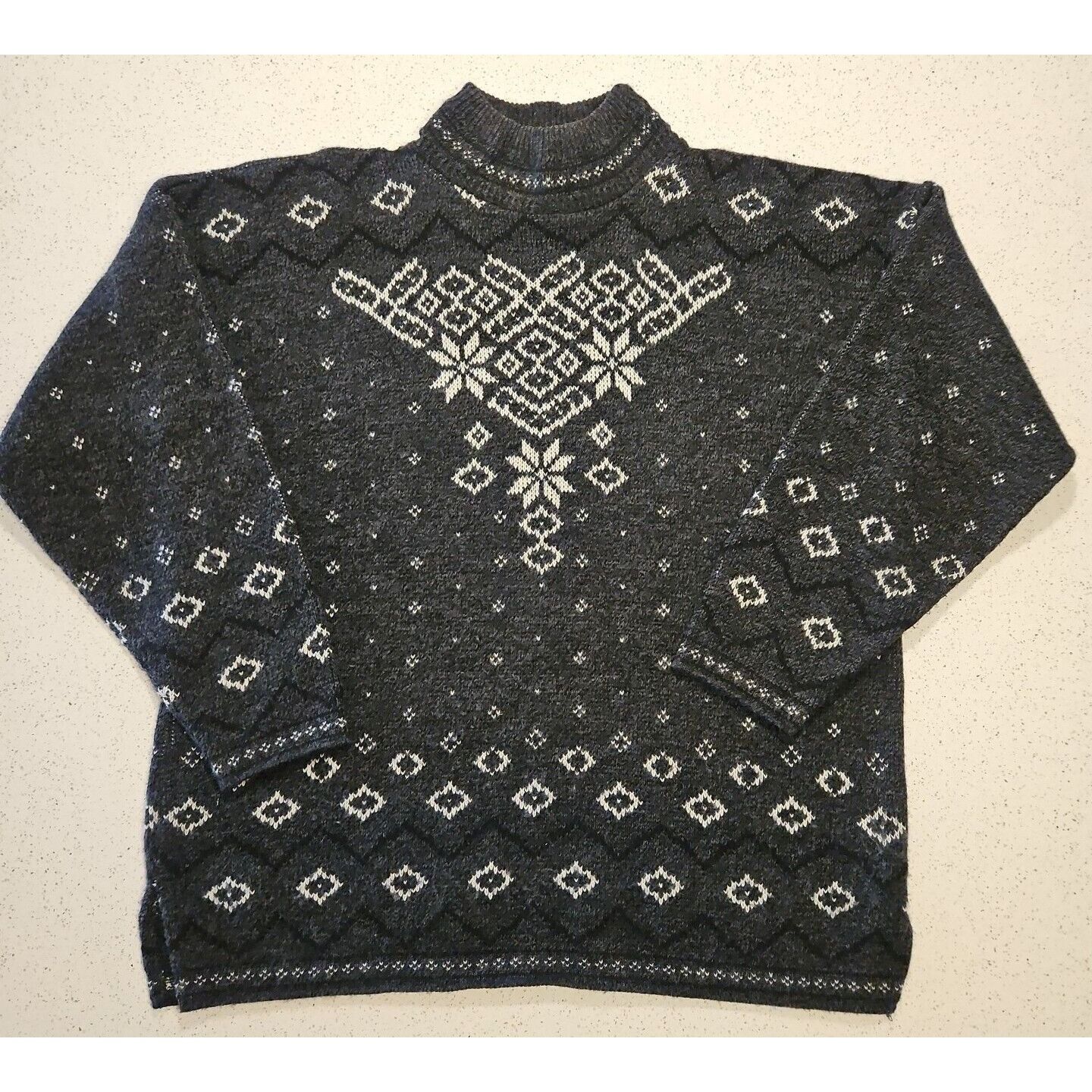 Vintage Vtg Ski Sweater Mens Sz M Gray Fair Isle Snowflake Spunky Ac Size US XL / EU 56 / 4 - 2 Thumbnail