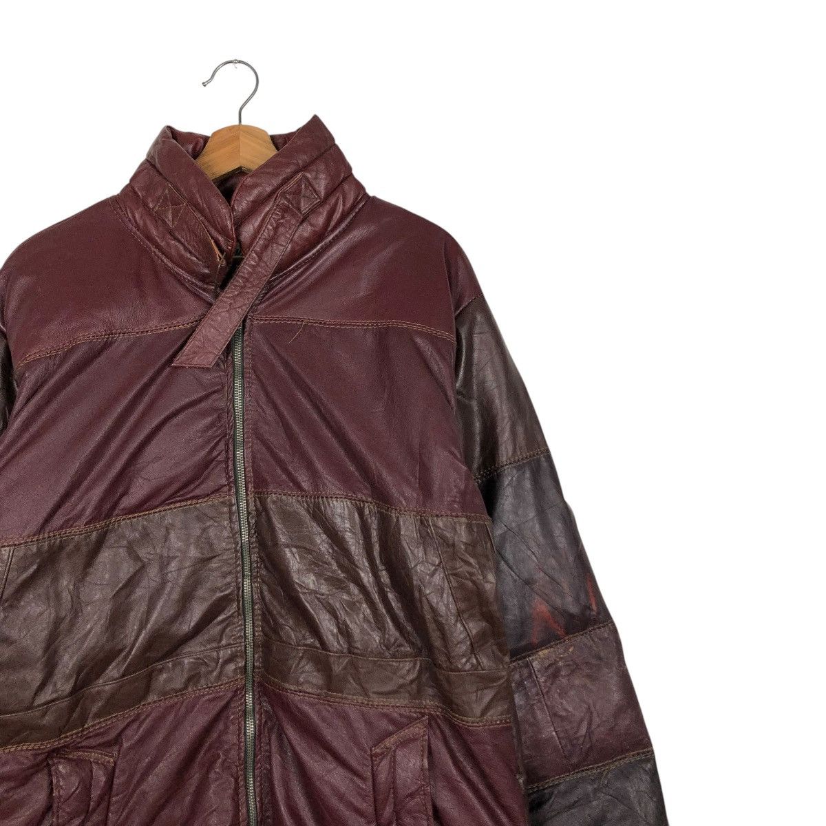 Japanese Brand 🔥VINTAGE BIKER LEATHER JACKET BERMANS ISSEY MIYAKE Size US M / EU 48-50 / 2 - 8 Thumbnail