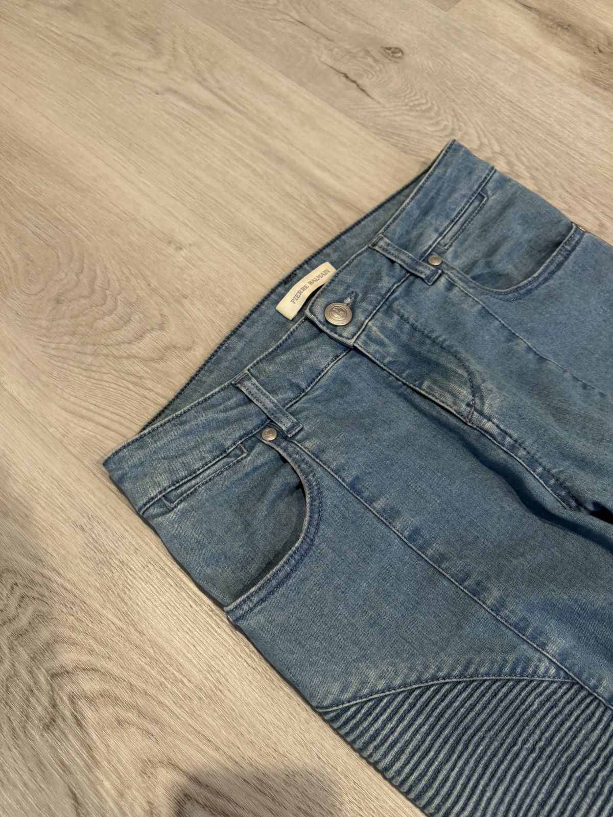 Balmain s/s 2011 biker denim jeans!! Size US 28 / EU 44 - 3 Thumbnail