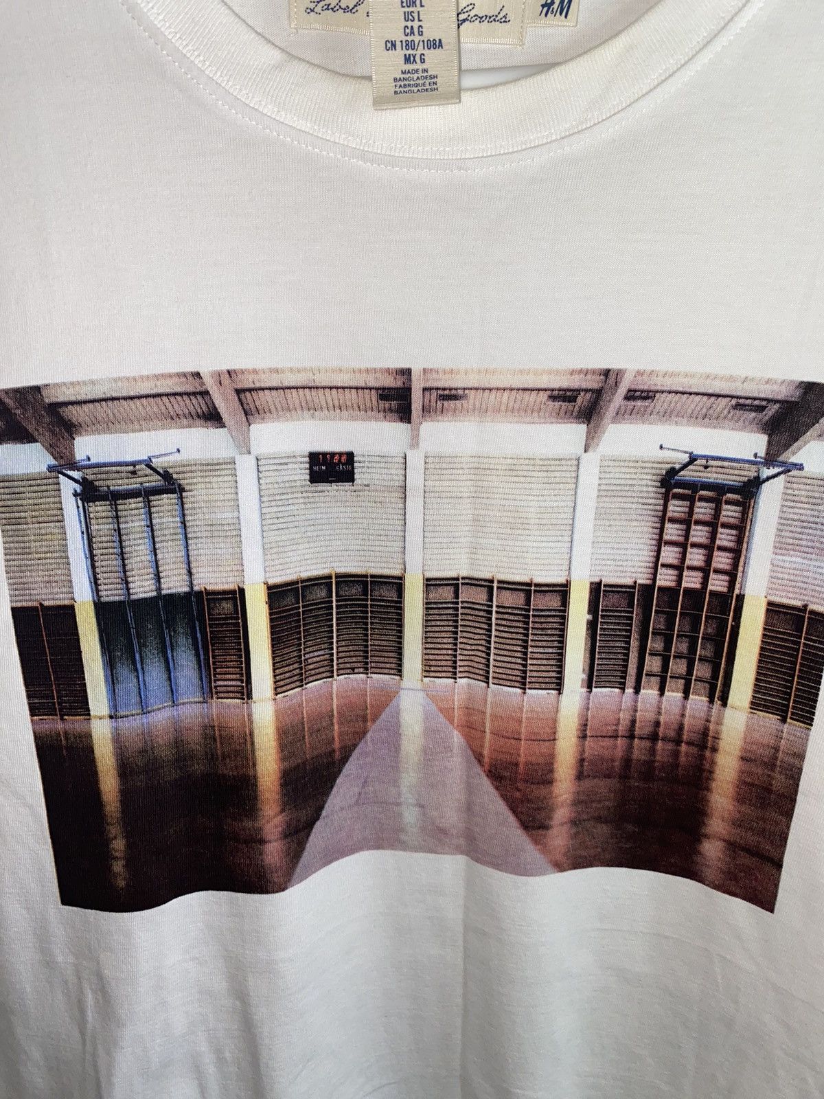 H&M H&M White Printed T-Shirt Size US L / EU 52-54 / 3 - 3 Thumbnail