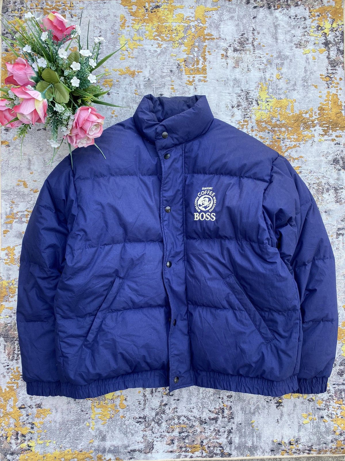 Vintage Vintage Suntory Boss Coffee Puffer Jacket Size US L / EU 52-54 / 3 - 1 Thumbnail
