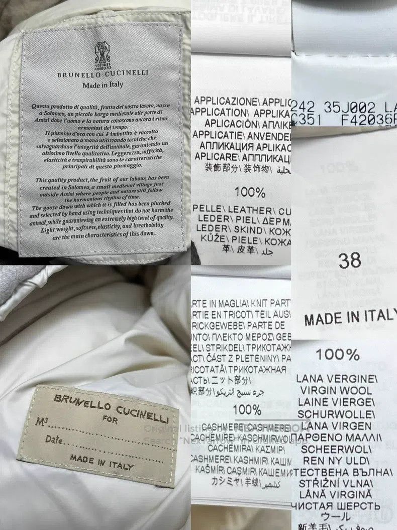 Brunello Cucinelli Brunello Cucinelli Light-Colored Fur Cashmere Down Jacket Size XS / US 0-2 / IT 36-38 - 7 Thumbnail