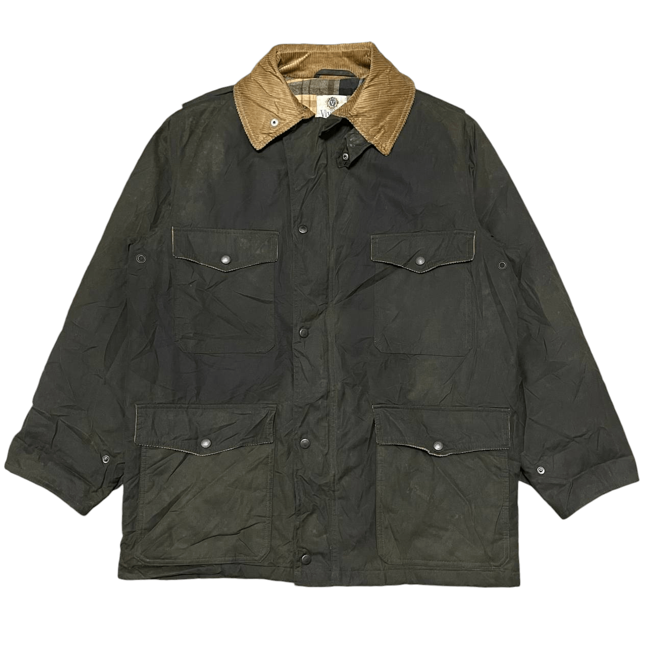 Viyella Vintage Viyella Oil Impregnated Jacket Corduroy Collar Size US M / EU 48-50 / 2 - 2 Thumbnail