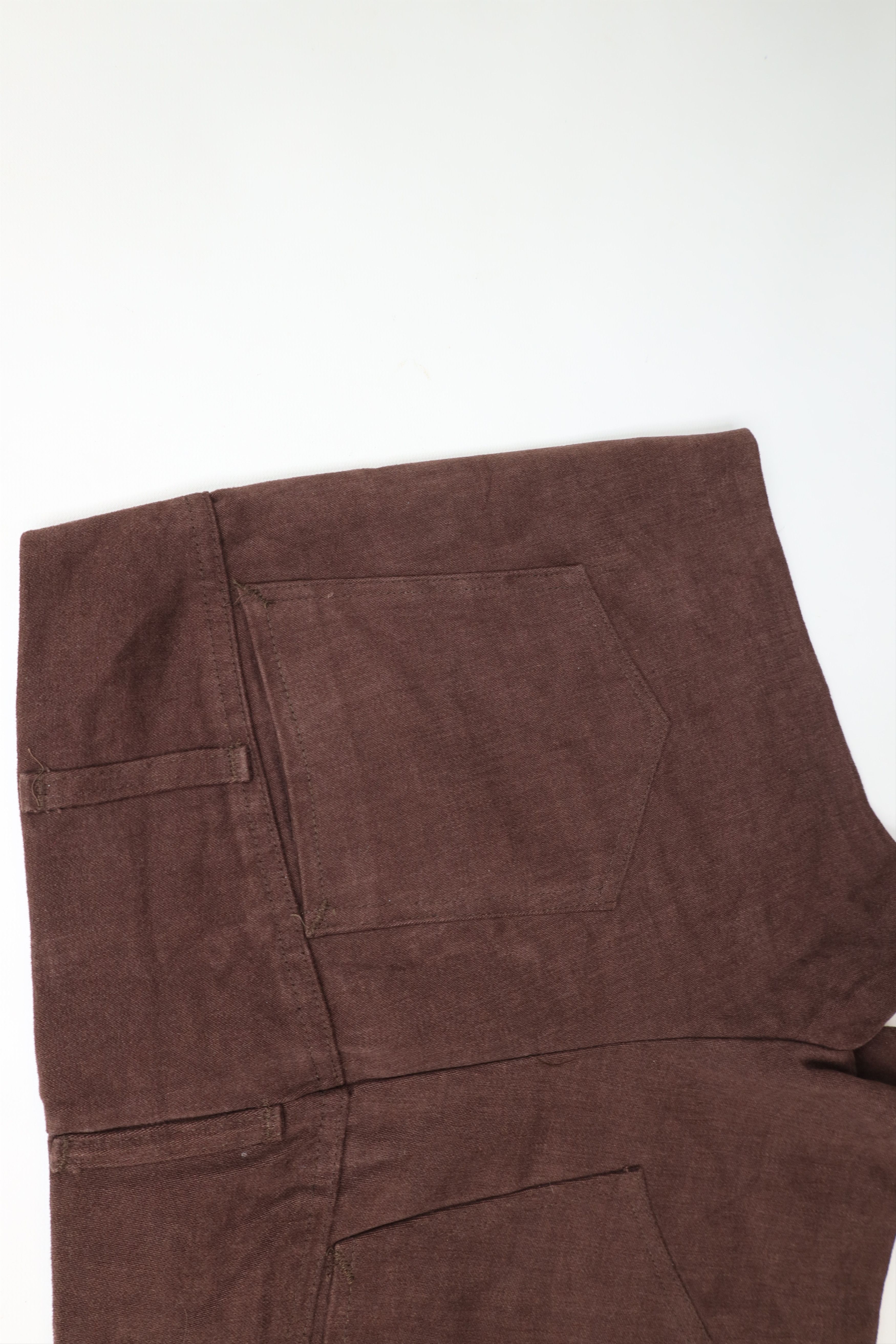 Vintage Vintage 70s Streetwear Chamois Cloth Booty Shorts Brown USA Size 32" / US 10 / IT 46 - 14 Thumbnail