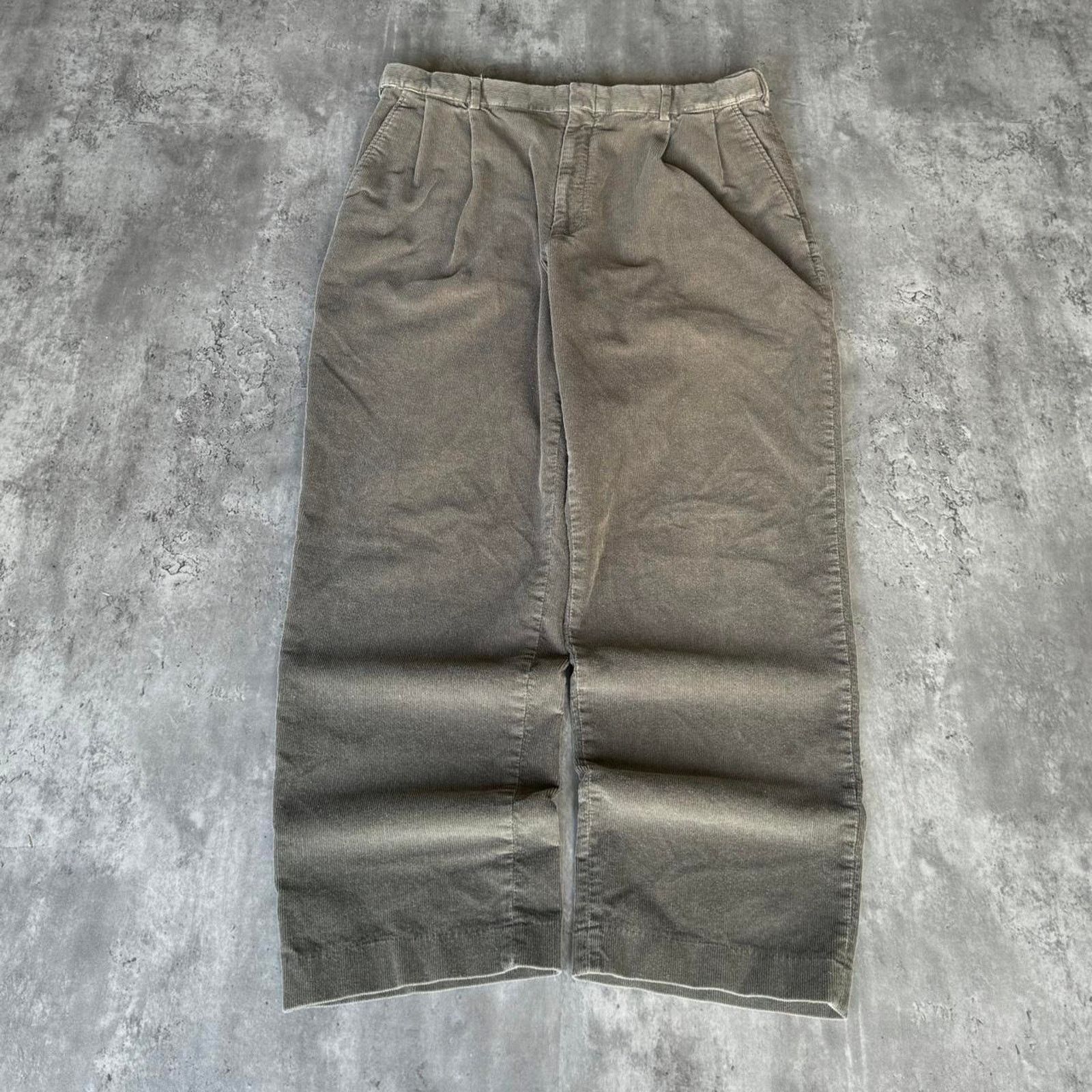 Lands' End × Vintage Vintage Y2K Green Land’s End Baggy Corduroy Dress Pants Size US 38 / EU 54 - 1 Thumbnail