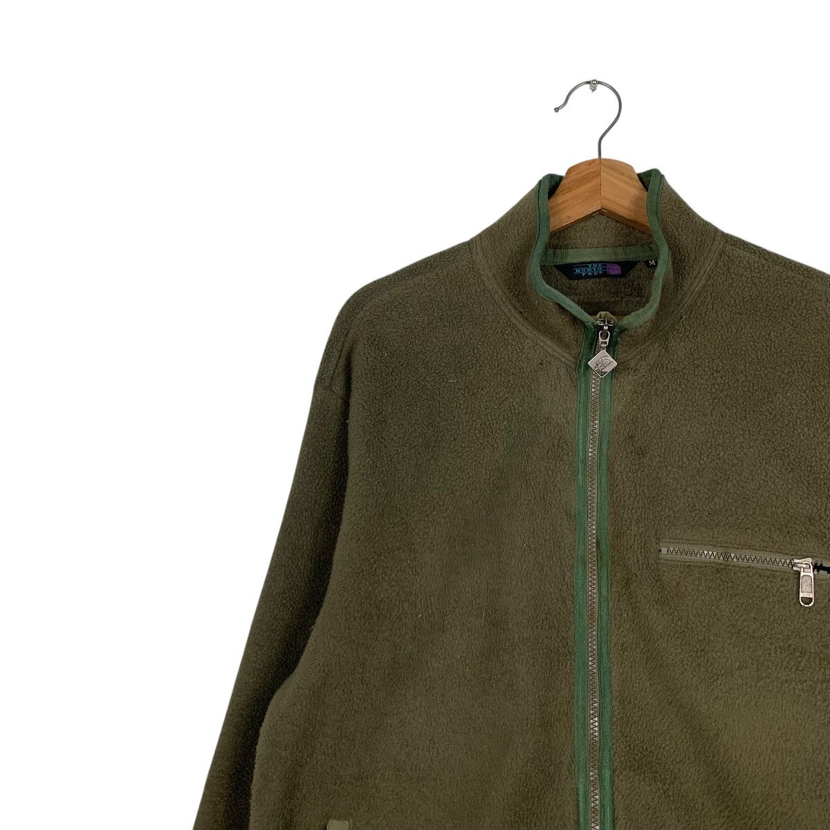 The North Face THE NORTH FACE Embroidery Logo Green Fleece Jacket #1847-C80 Size US M / EU 48-50 / 2 - 6 Thumbnail