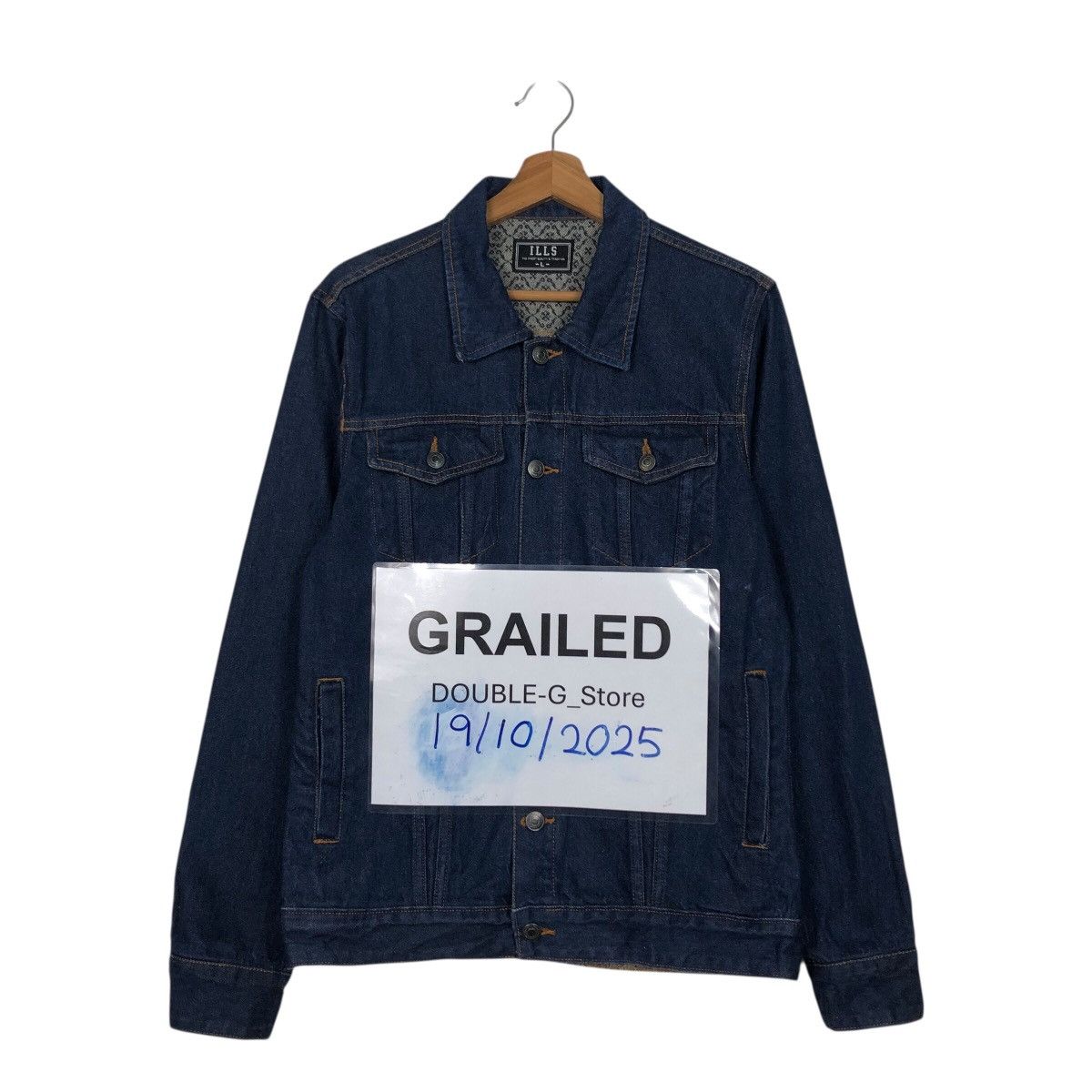 Japanese Brand 📌Vintage Denim Trucker Jacket ILLS Japan Issey Miyake Size US L / EU 52-54 / 3 - 1 Thumbnail