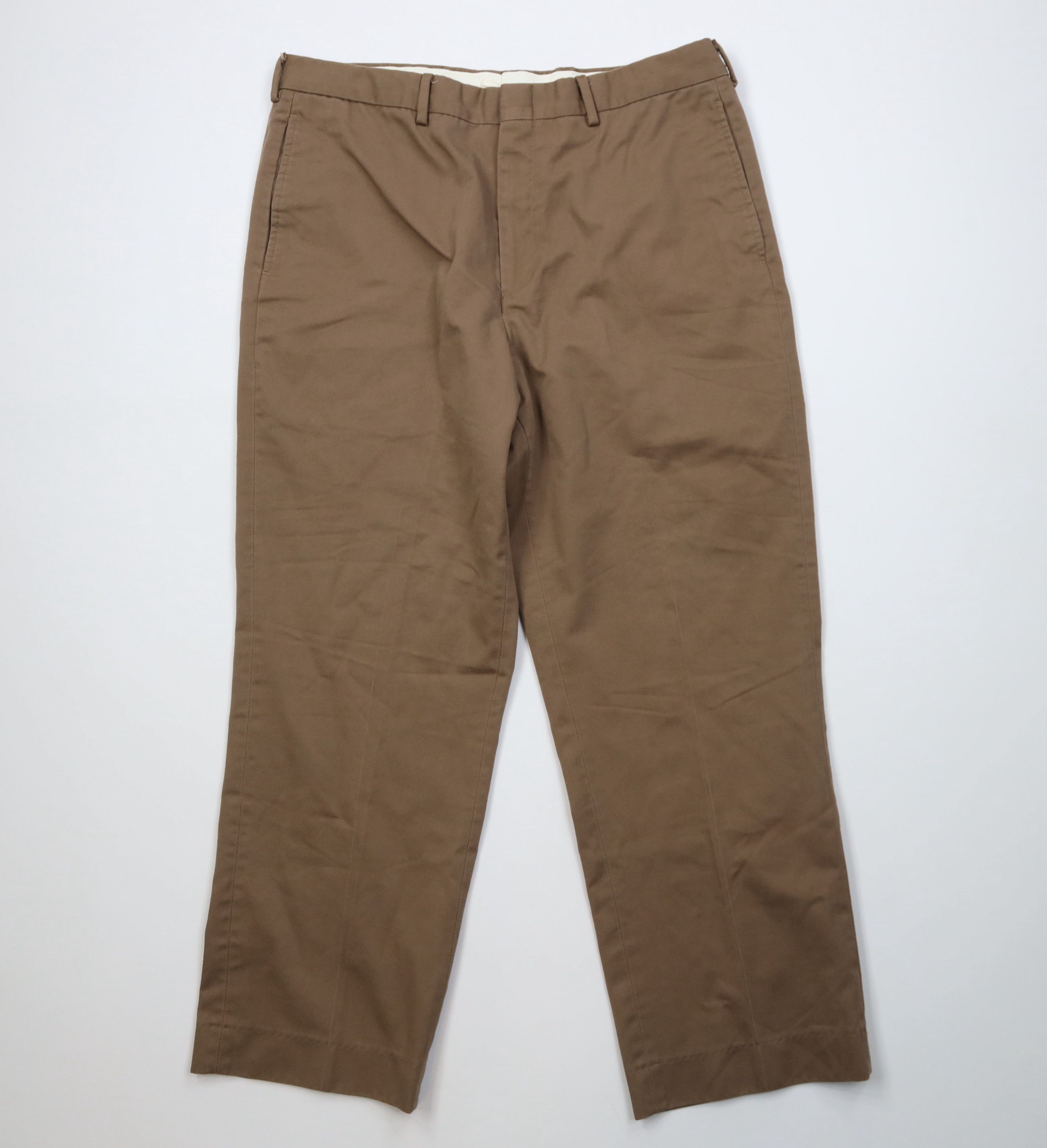 L.L. Bean Vintage 90s LL Bean Heavyweight Wide Leg Chino Pants Brown Size US 36 / EU 52 - 1 Thumbnail