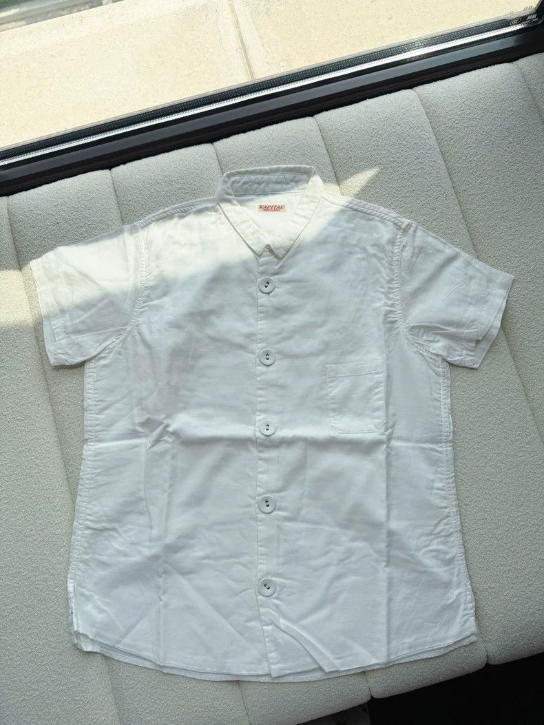 Kapital White Loose Short Sleeve Pocket Shirt Size US S / EU 44-46 / 1 - 1 Thumbnail