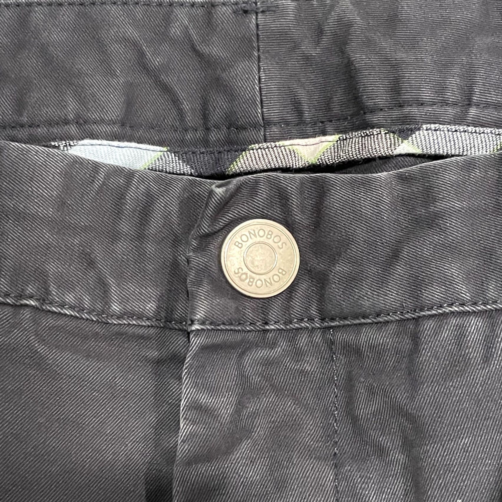 Bonobos BONOBOS Pants Chino Slim Straight Mens 36x32 Navy Blue 100% Cotton Flat Front Pockets Front Zip Size US 36 / EU 52 - 7 Thumbnail