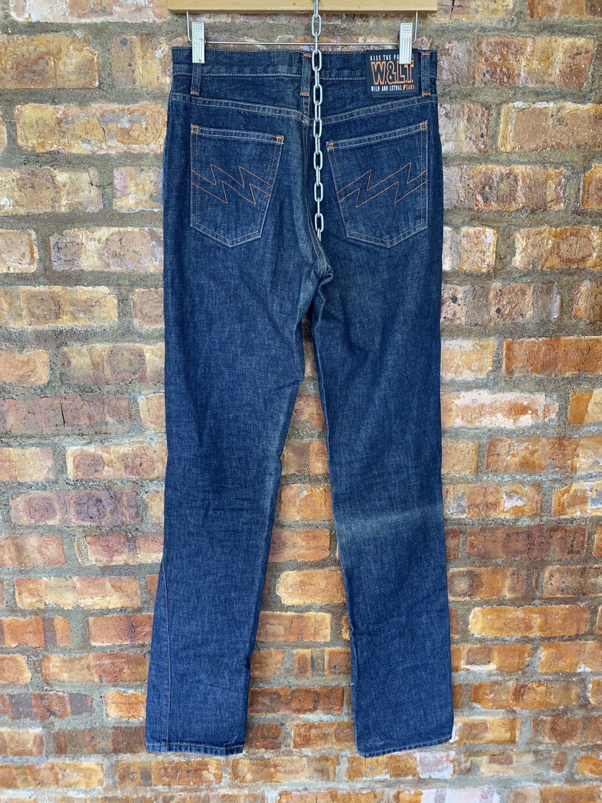 Walter Van Beirendonck Vtg W&Lt center Zipper Curve stitch denim Size 28" / US 6 / IT 42 - 10 Thumbnail