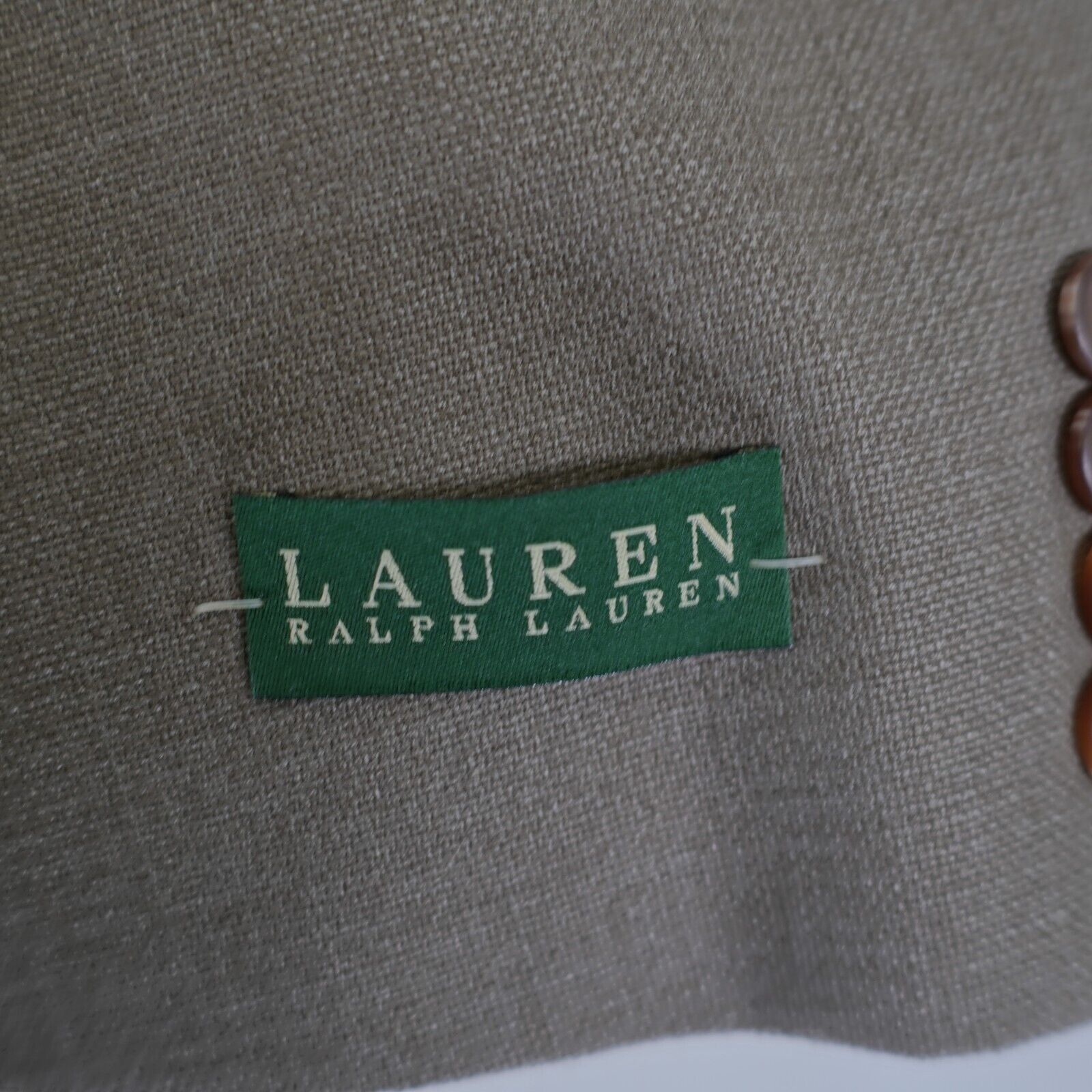 Lauren Ralph Lauren NEW Lauren Ralph Lauren Polyester Blend Olive Green Basketwe Size 42L - 2 Thumbnail