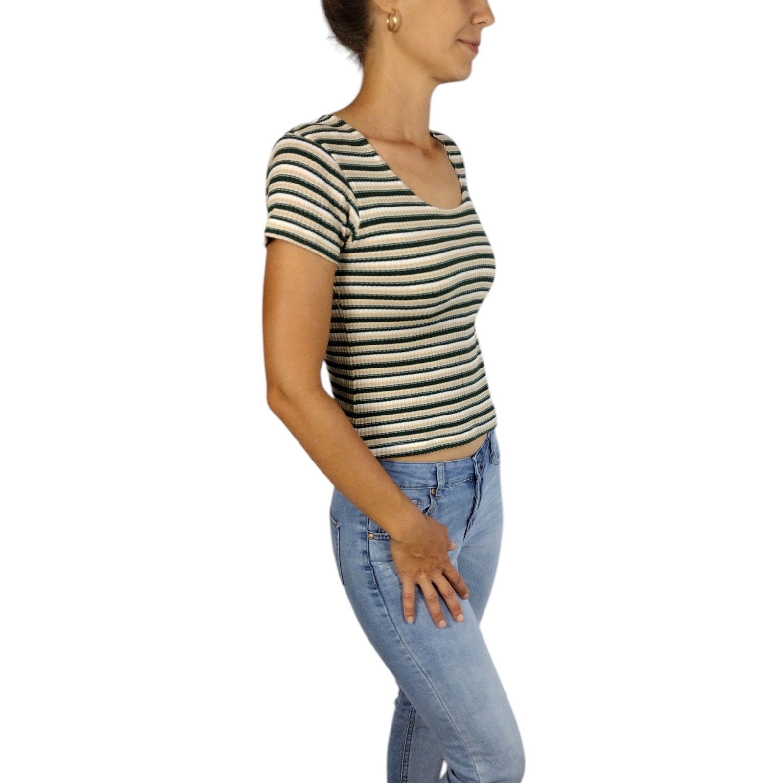 Vintage Vintage Y2K Striped Tiny Tee Size XS / US 0-2 / IT 36-38 - 4 Thumbnail