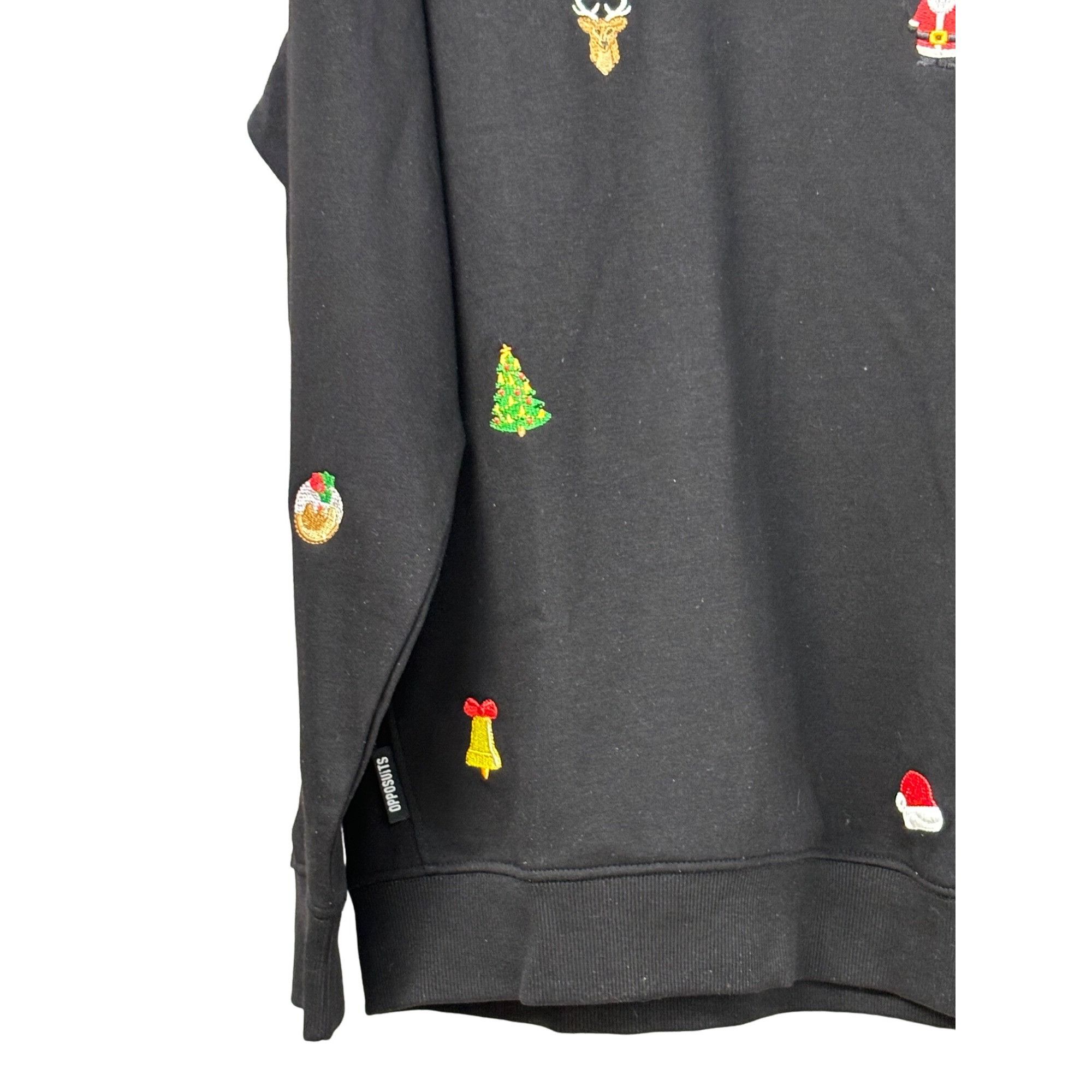 Other OppoSuits Men’s Xmas Icons Embroidered Sweatshirt, Black, S Size US M / EU 48-50 / 2 - 4 Thumbnail