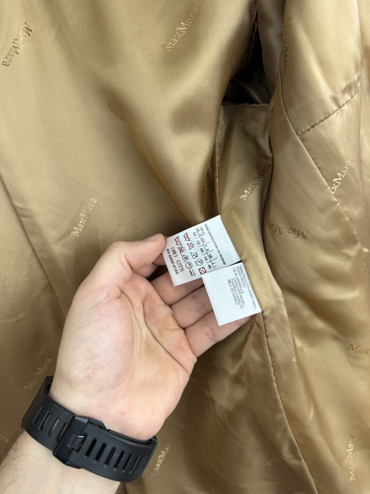 Max Mara 🇮🇹 Vintage Max Mara Camel Hair Blazer Jacket Made in Italy Size XL / US 12-14 / IT 48-50 - 10 Thumbnail