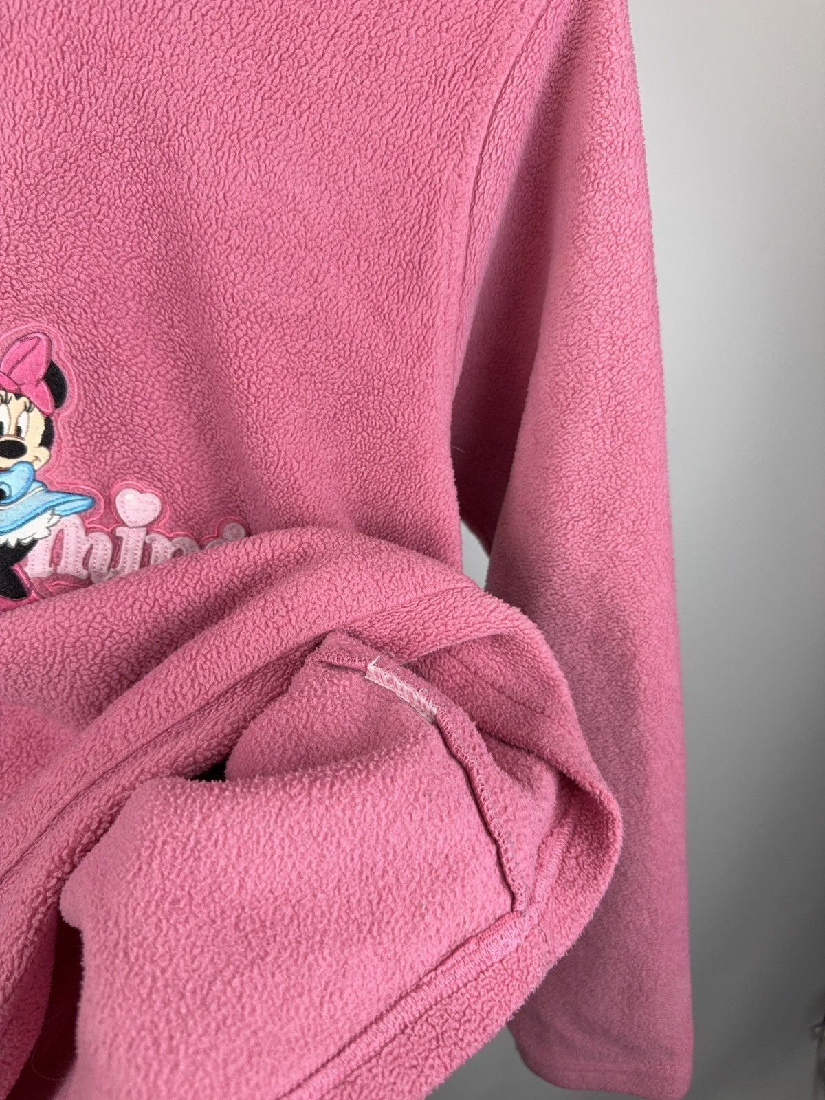 Disney Vintage 00s Charming Mini Mouse Disney fleece hoodie Y2K Size L / US 10 / IT 46 - 8 Thumbnail