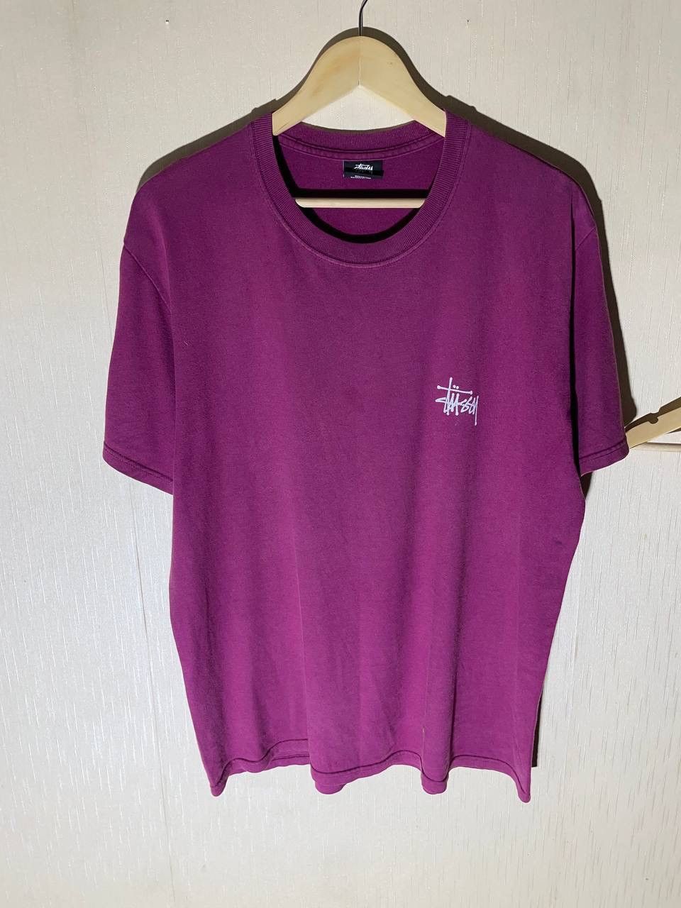 Stussy × Vintage Stussy Vintage Big Logo Pink T Shirt Size US L / EU 52-54 / 3 - 2 Thumbnail