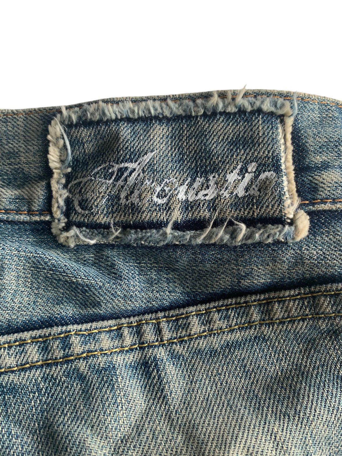 Japanese Brand × Jean Vintage Acoustic Japanese Rare Selvedge Distressed Denim Size US 31 - 6 Thumbnail