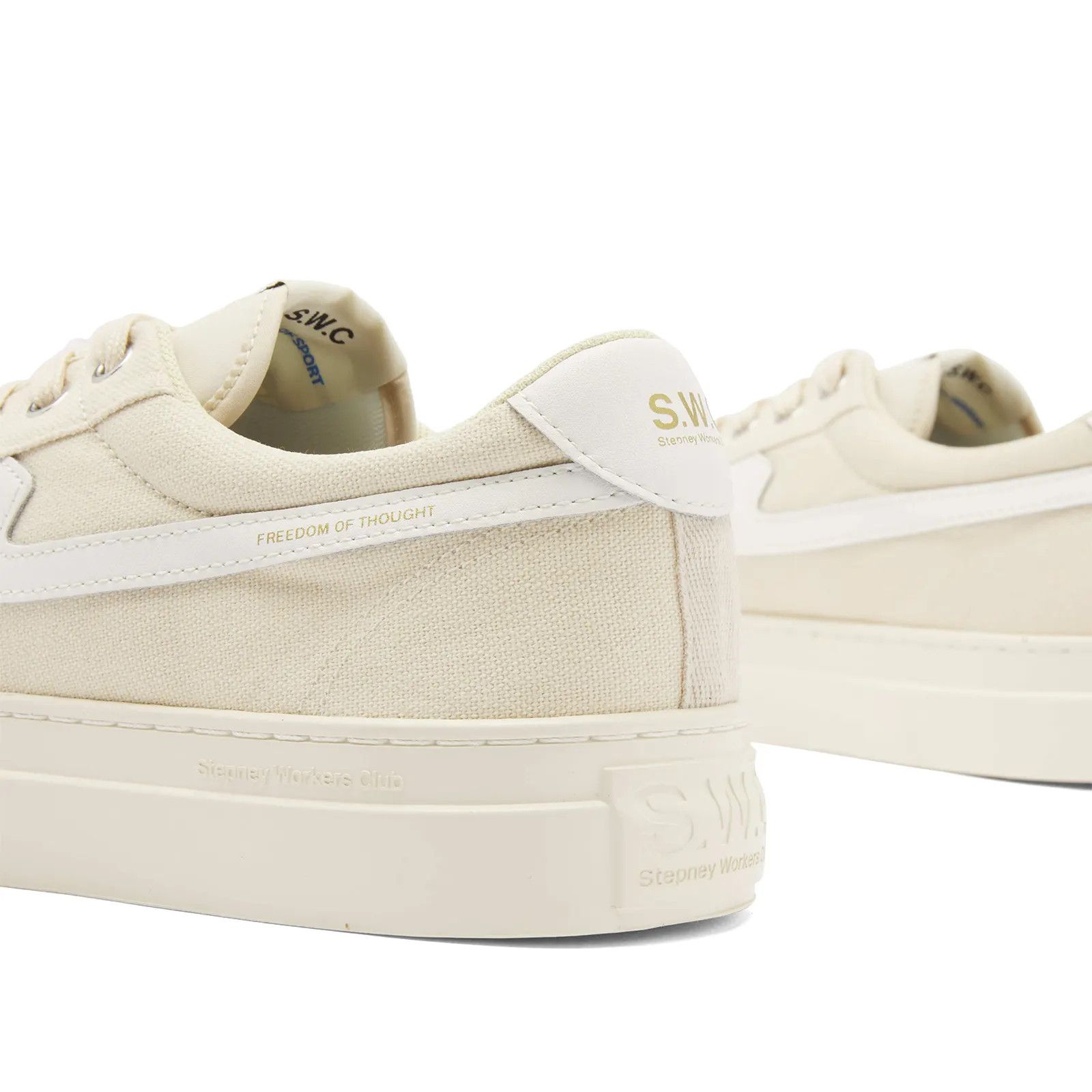 Stepney Workers Club SWC S-Strike Cup Canvas Ecru White YA25102 US 5 EU 36 Size US 5 / IT 35 - 4 Thumbnail