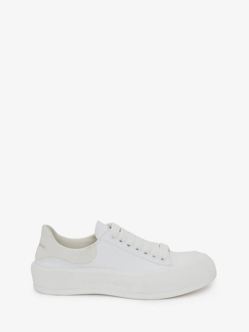 Alexander McQueen o1w1db10725 Deck Lace Up Plimsoll in White Size US 11 / EU 44 - 1 Thumbnail