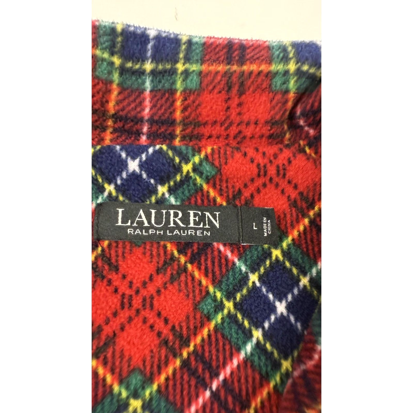 Ralph Lauren Ralph Lauren Shirt Womens Large Red Green Blue Plaid Flannel Pajama Top Size L / US 10 / IT 46 - 3 Thumbnail