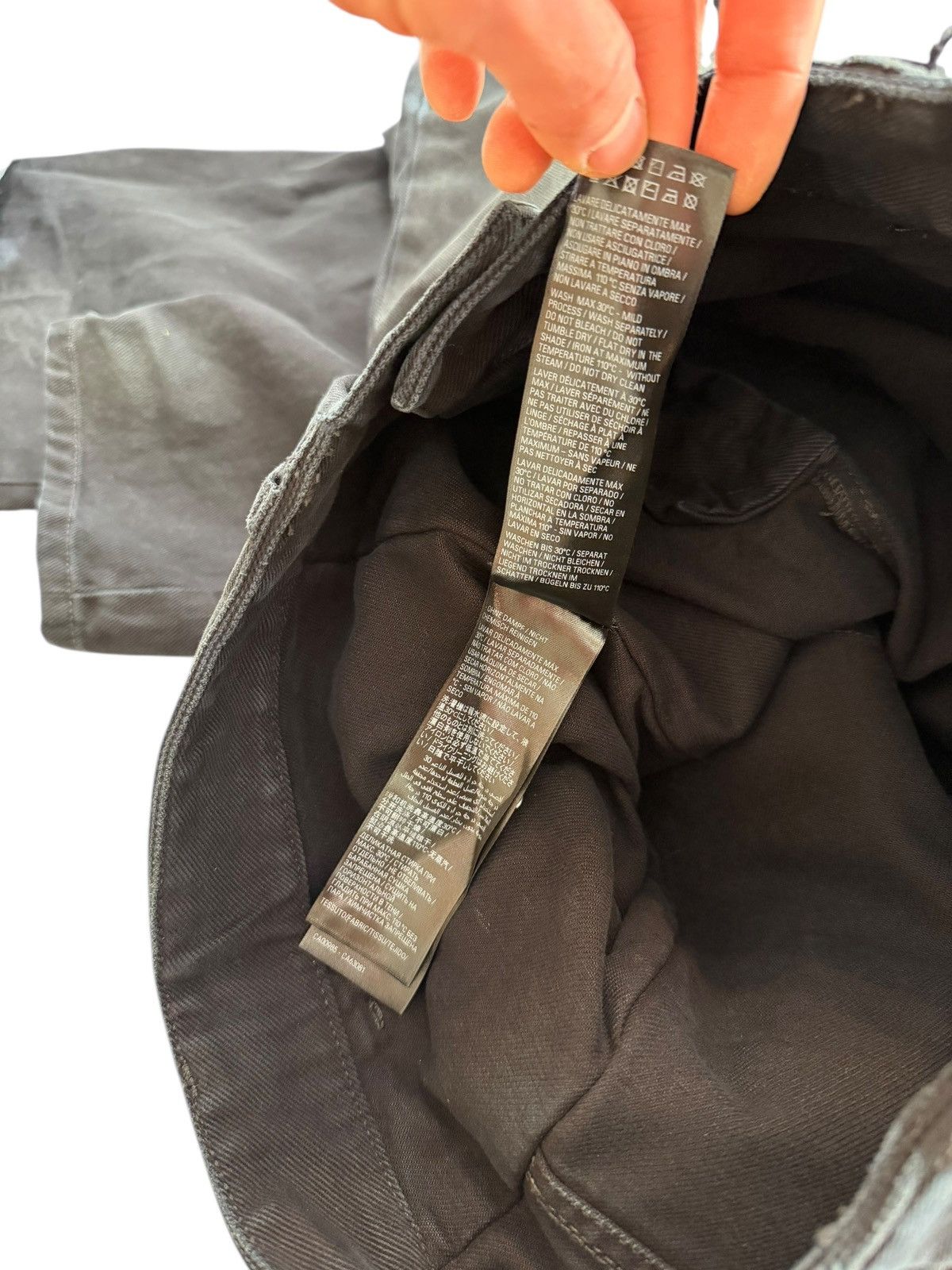Balenciaga 2023 Soft Black Left Hand Sun Bleached Denim Size US 32 / EU 48 - 11 Thumbnail