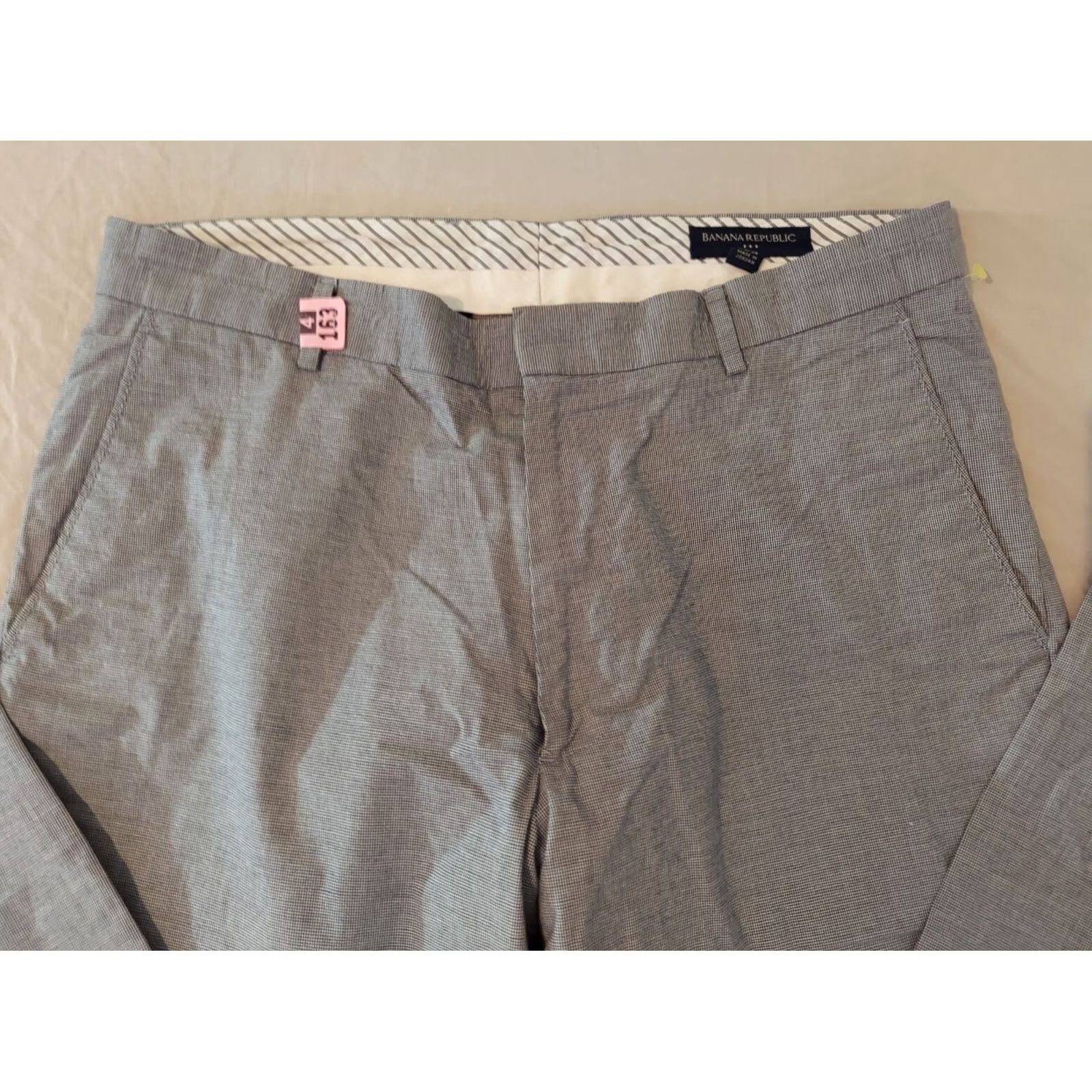 Banana Republic Banana Republic Mens Dress Pants 35x34 Gray Cotton Chino Slack Trousers Regular Size 35 Mens Size US 35 - 4 Thumbnail