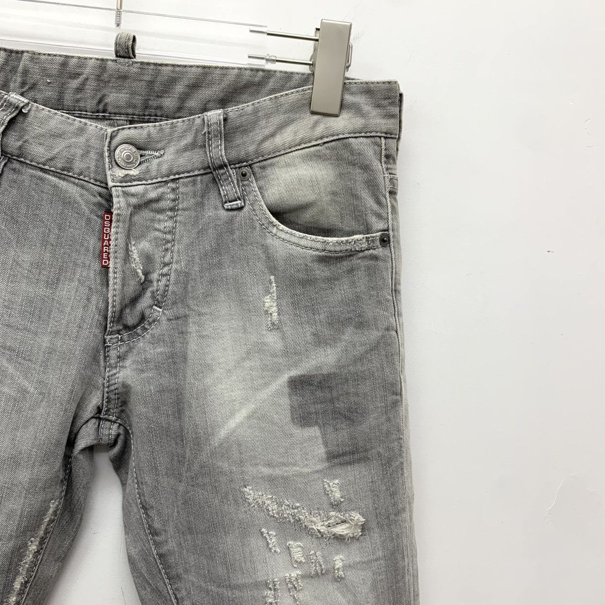 Dsquared2 Dsquared2 Mud Gray Vintage Ripped Denim Casual Pants K26WX Size US 30 / EU 46 - 7 Thumbnail