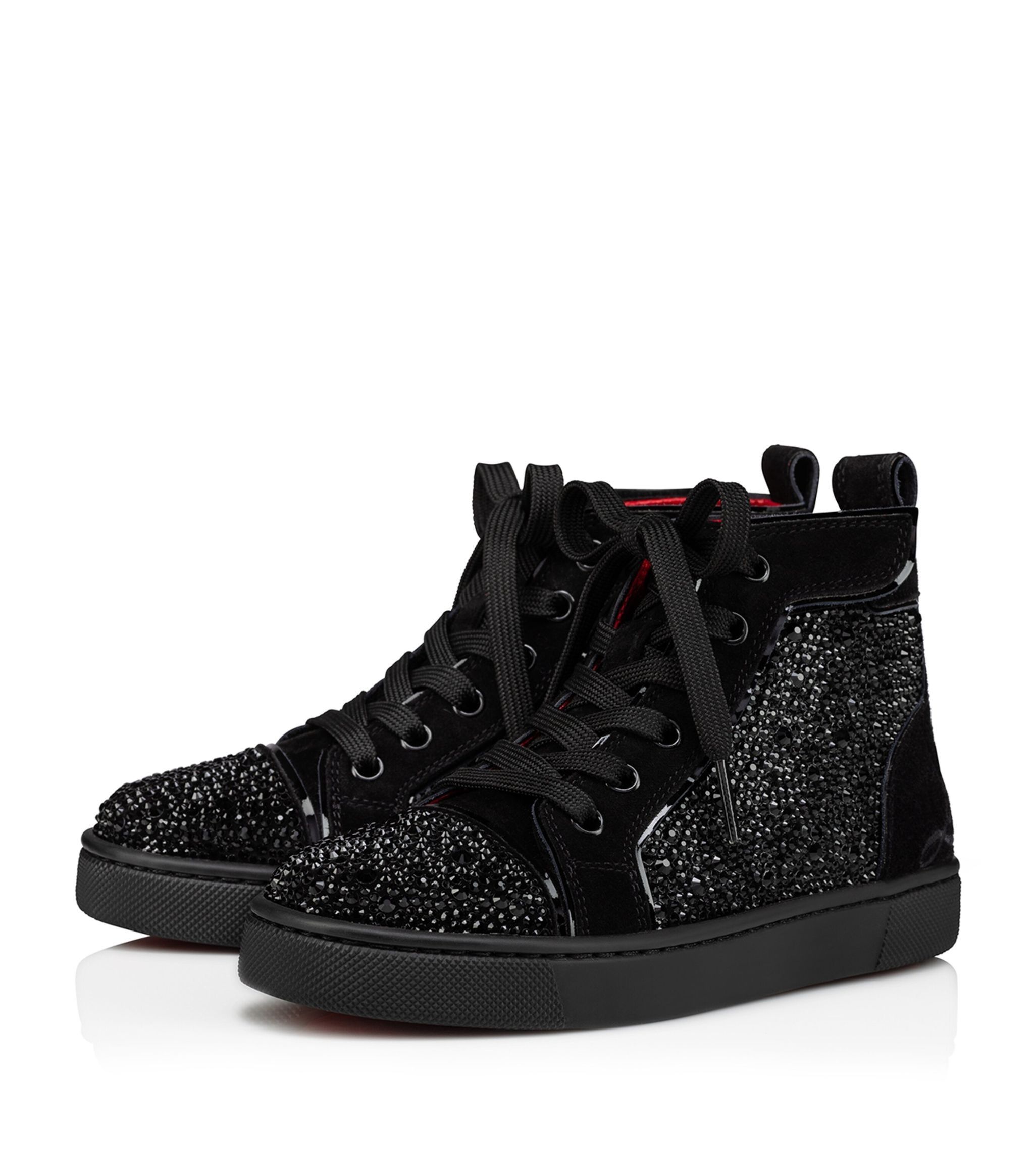 Christian Louboutin o1s1wg110924 Louisario Flat High Sneaker in Black Size US 12 / EU 45 - 1 Thumbnail