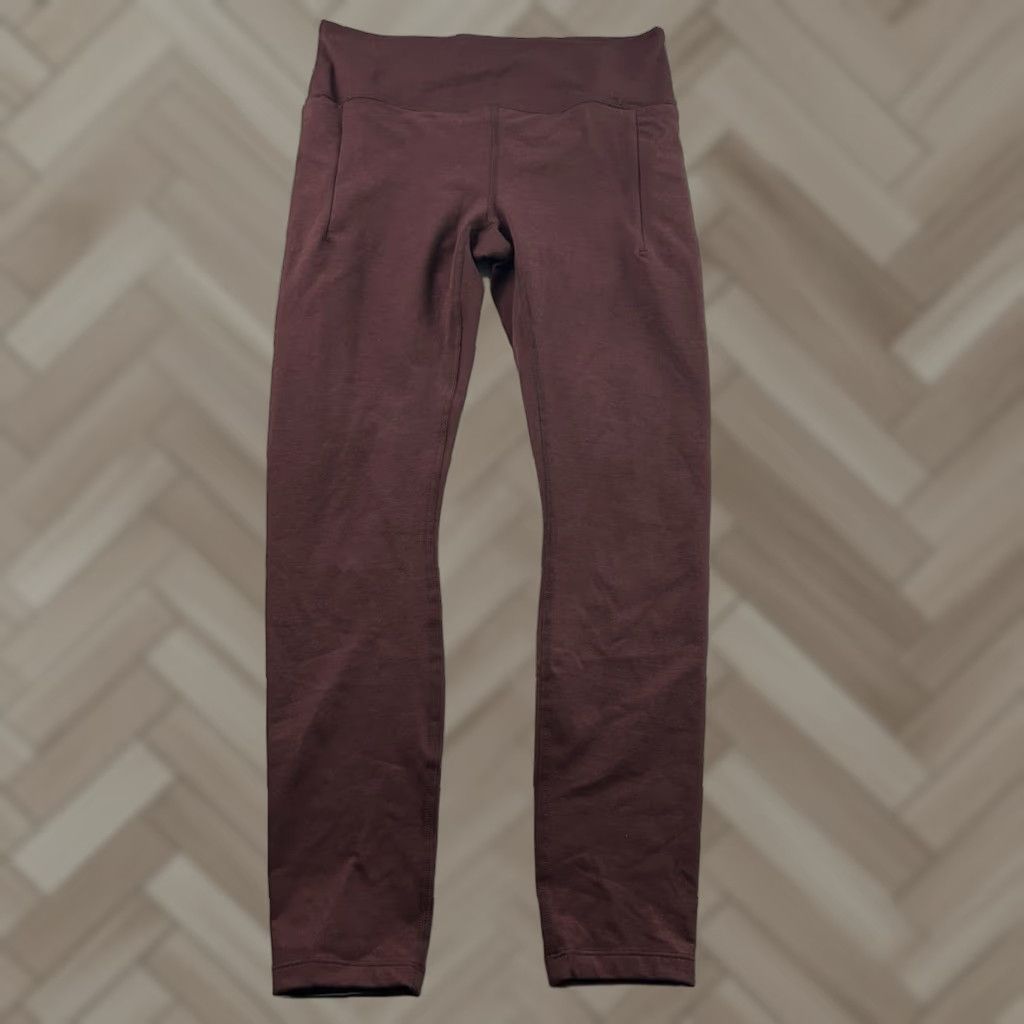 Prana Prana Women's Heavana Pocket Leggings Women's Large Maroon Red Leggings Pockets Activewear Compression Size 36" / US 14 / IT 50 - 1 Thumbnail